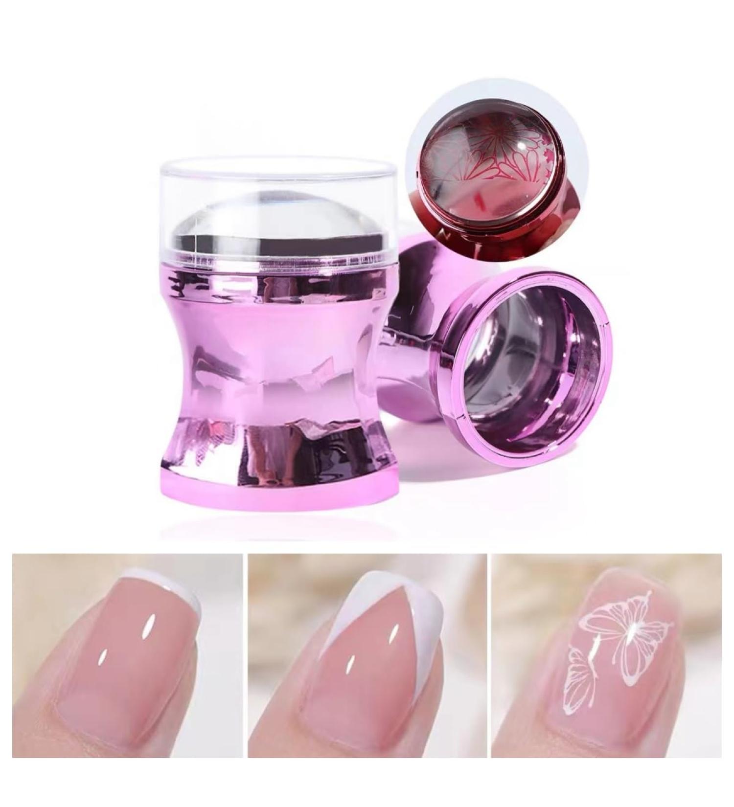 French Tip Nail Art Stamper Kit - Accurate Fast Jelly Tool for Perfect Nail Designs | International Shipping Available - Buy Online on SooperMarket.com