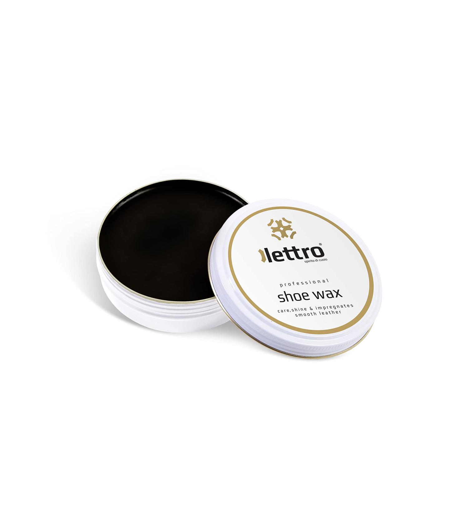Lettro Shoe Wax 100ml - Professional Quality Polish for Smooth Leather - Black 118 - Buy Online on SooperMarket.com