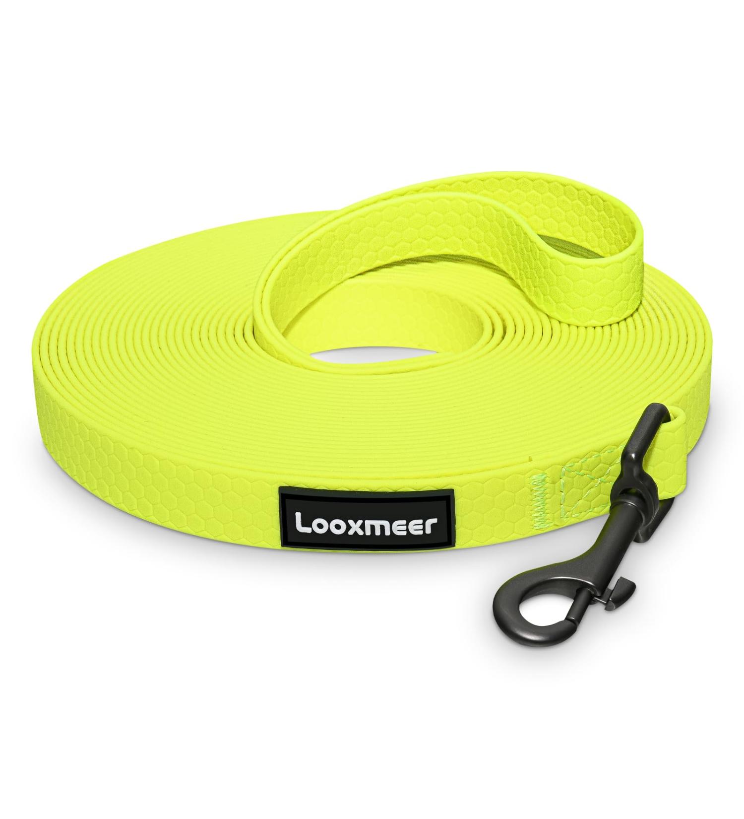 Looxmeer Dog Tow Lines - Durable Leash 3m 5m 10m 15m 20m 25m 30m with Hand Loop & D Carabiner - Tear-Resistant Neon Yellow Training Line - Buy Online on SooperMarket.com