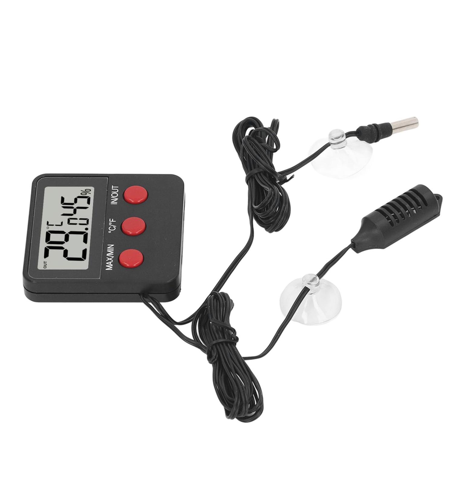 Mini Digital Thermometer Hygrometer with 2 Probes - Accurate Temperature & Humidity Meter for Incubator Reptile & Plant Terrarium - International Shipping Available - Buy Online on SooperMarket.com