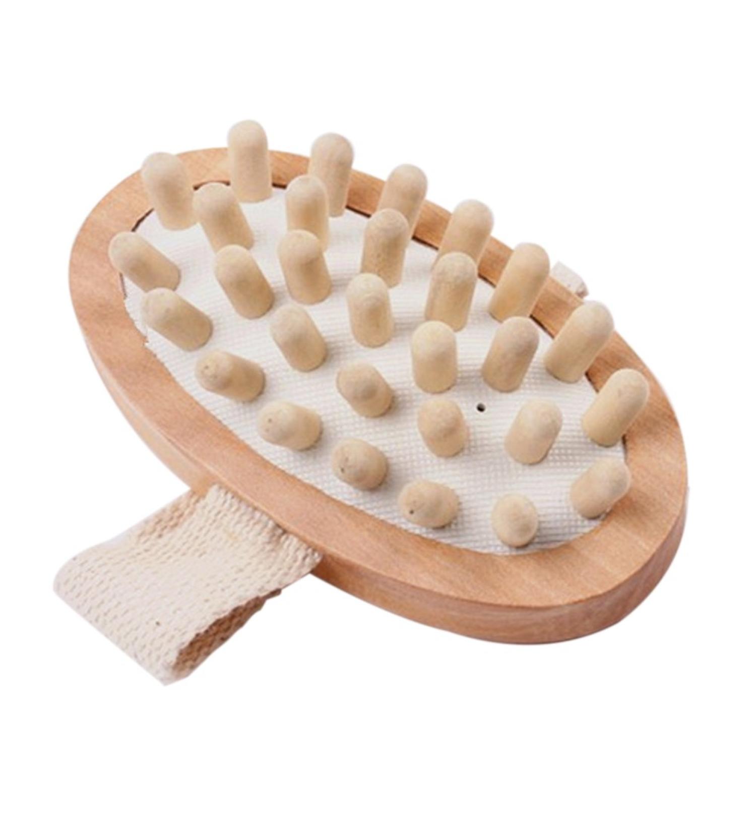 Yardwe Wooden Cellulite Massage Body Massager for Hair Stimulation and Skin Exfoliation - Buy Online on SooperMarket.com