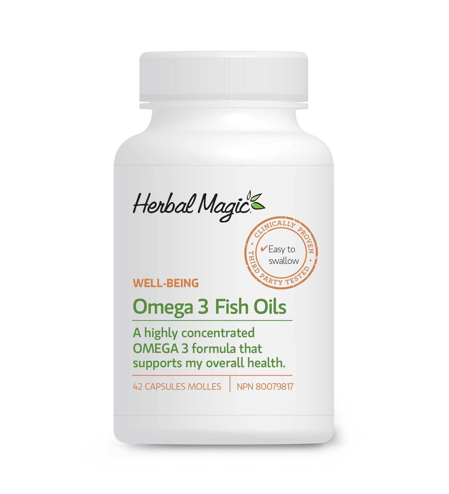 Herbal Magic Omega 3 Fish Oils: High Potency EPA & DHA To Help Support Cardiovascular Health & Overall Health Boost Metabolism & Reduce Body Fat - Buy Online on SooperMarket.com