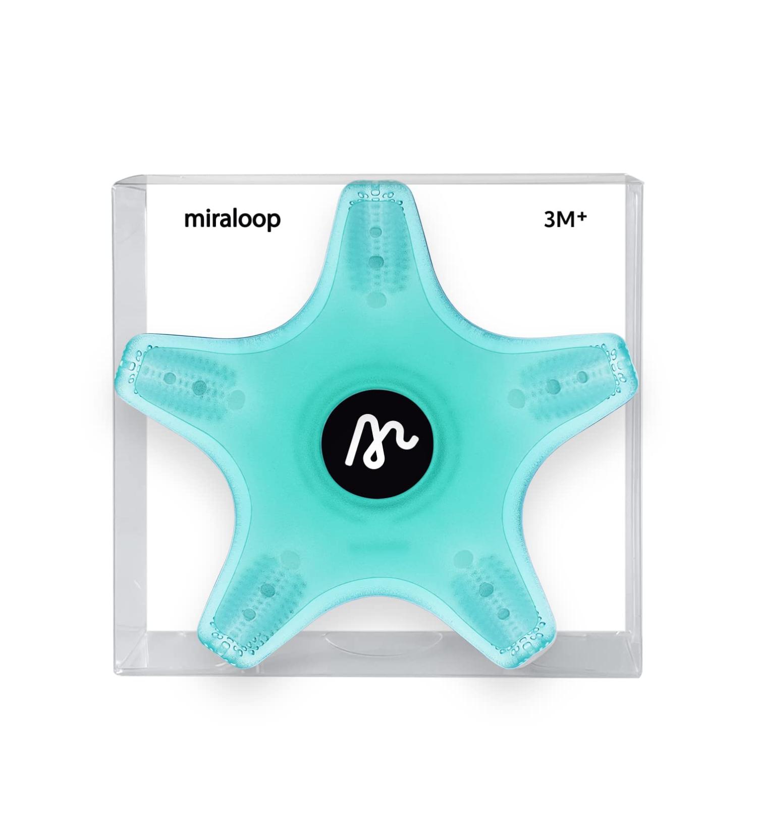 Miraloop Starfish Baby Bite Ring - Food-Safe Silicone Teether for Gum Massage | International Shipping - Buy Online on SooperMarket.com
