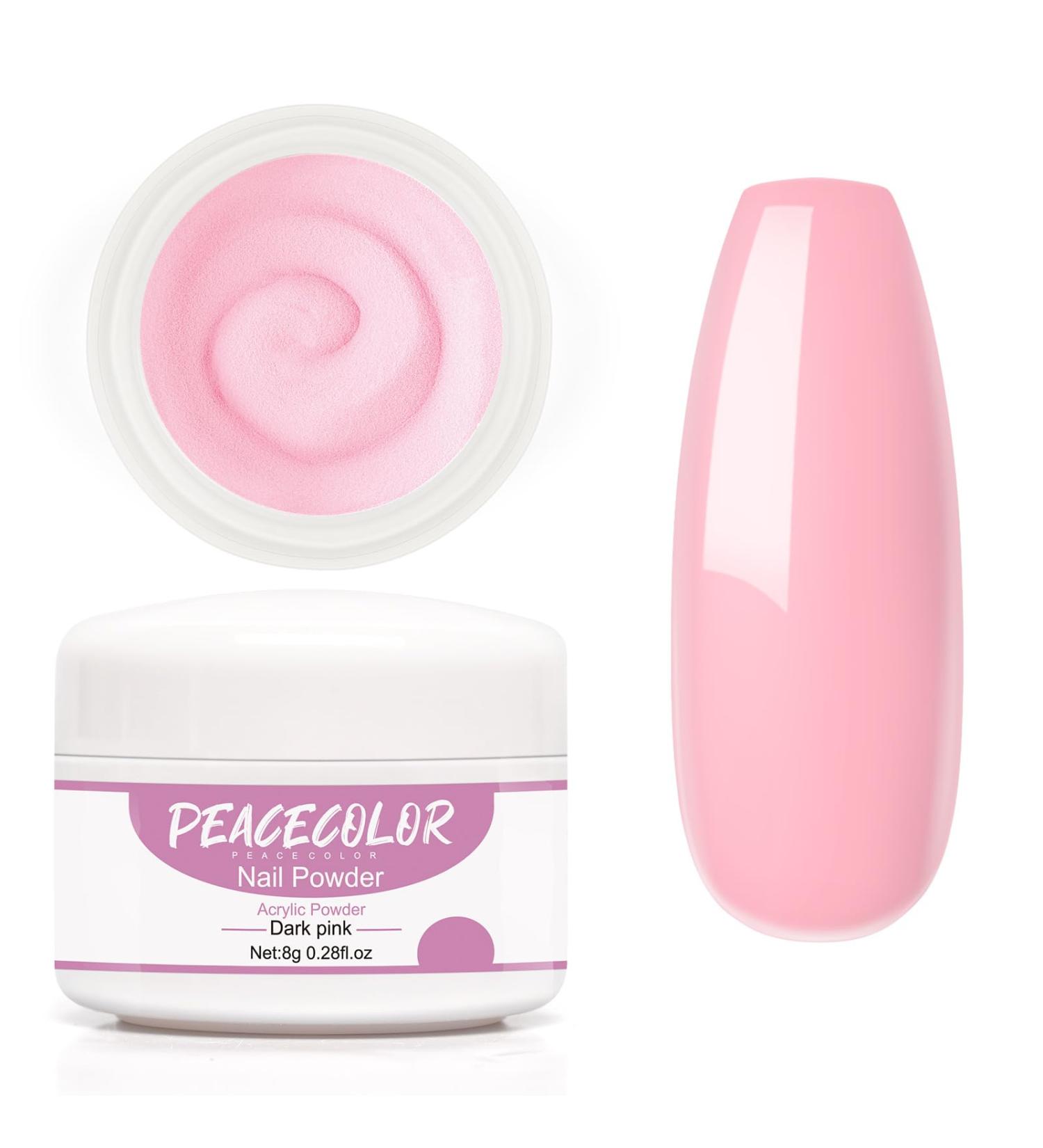 PEACECOLOR 8G Dark Pink Acrylic Powder Professional Acrylic System for Beginners DIY Nail Art Nails Extension Carving at Home Salon Beauty Gifts for Women color 158 - Buy Online on SooperMarket.com