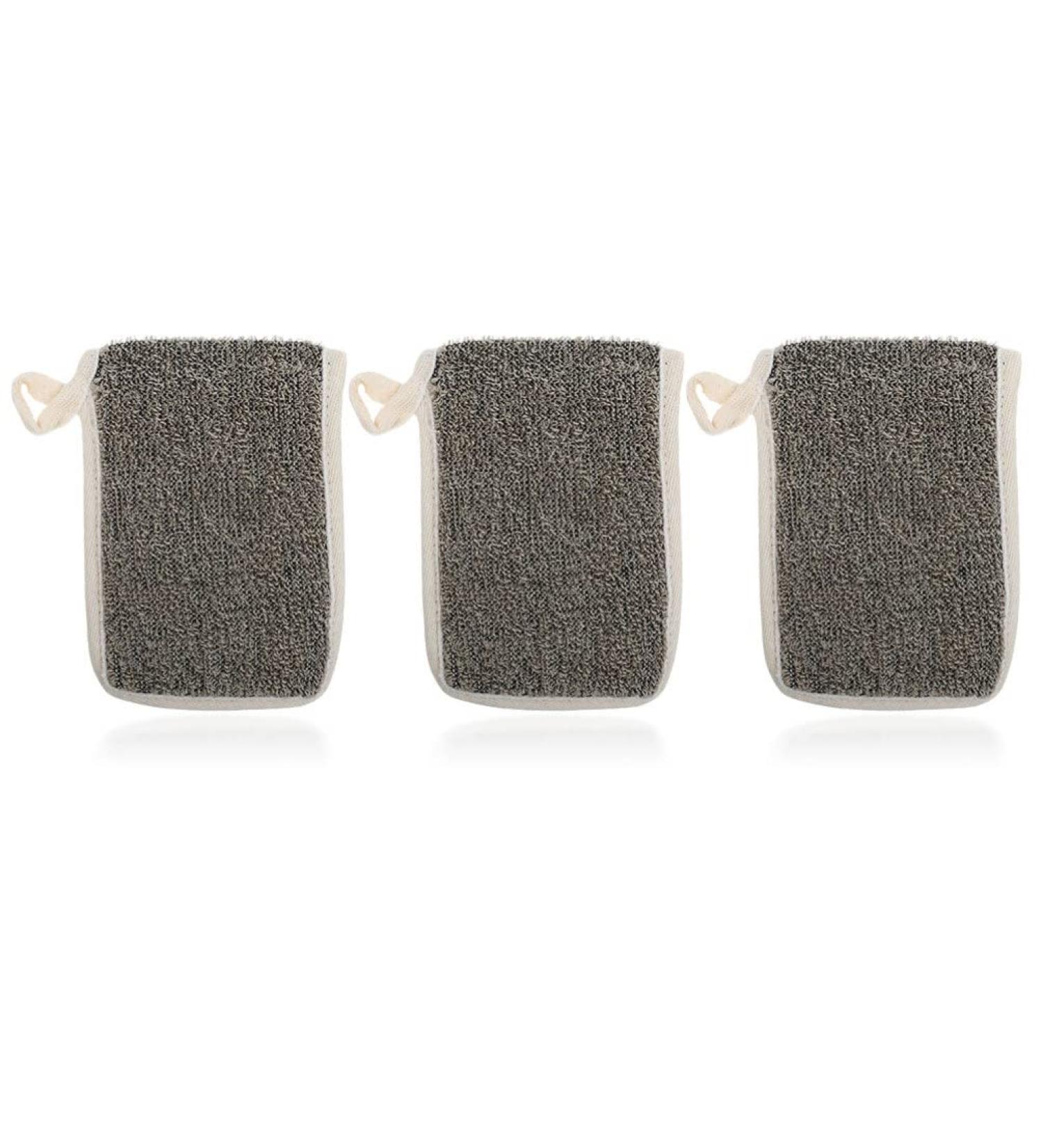 FRCOLOR Bath Sponge & Dr. Sasquatch Soap Holder Bag - Microfiber Exfoliating Pouch for Body & Face Cleaning | 3pcs Soft Soap Bags - Buy Online on SooperMarket.com