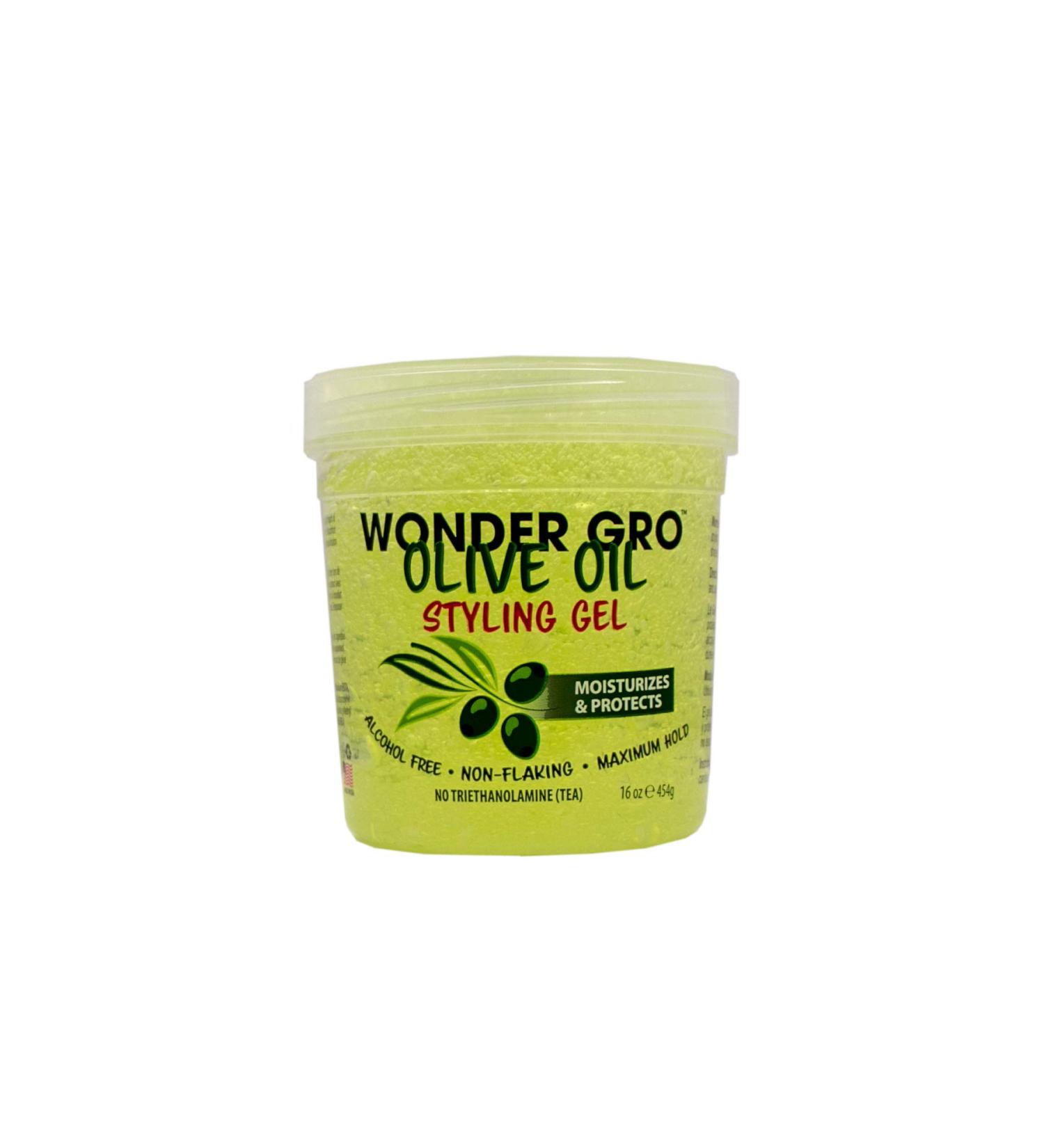 Wonder Gro Olive Oil Hair Styling 16 fl oz - Non-Flaking & Alcohol-Free - Moisturizes Protects - Buy Online on SooperMarket.com