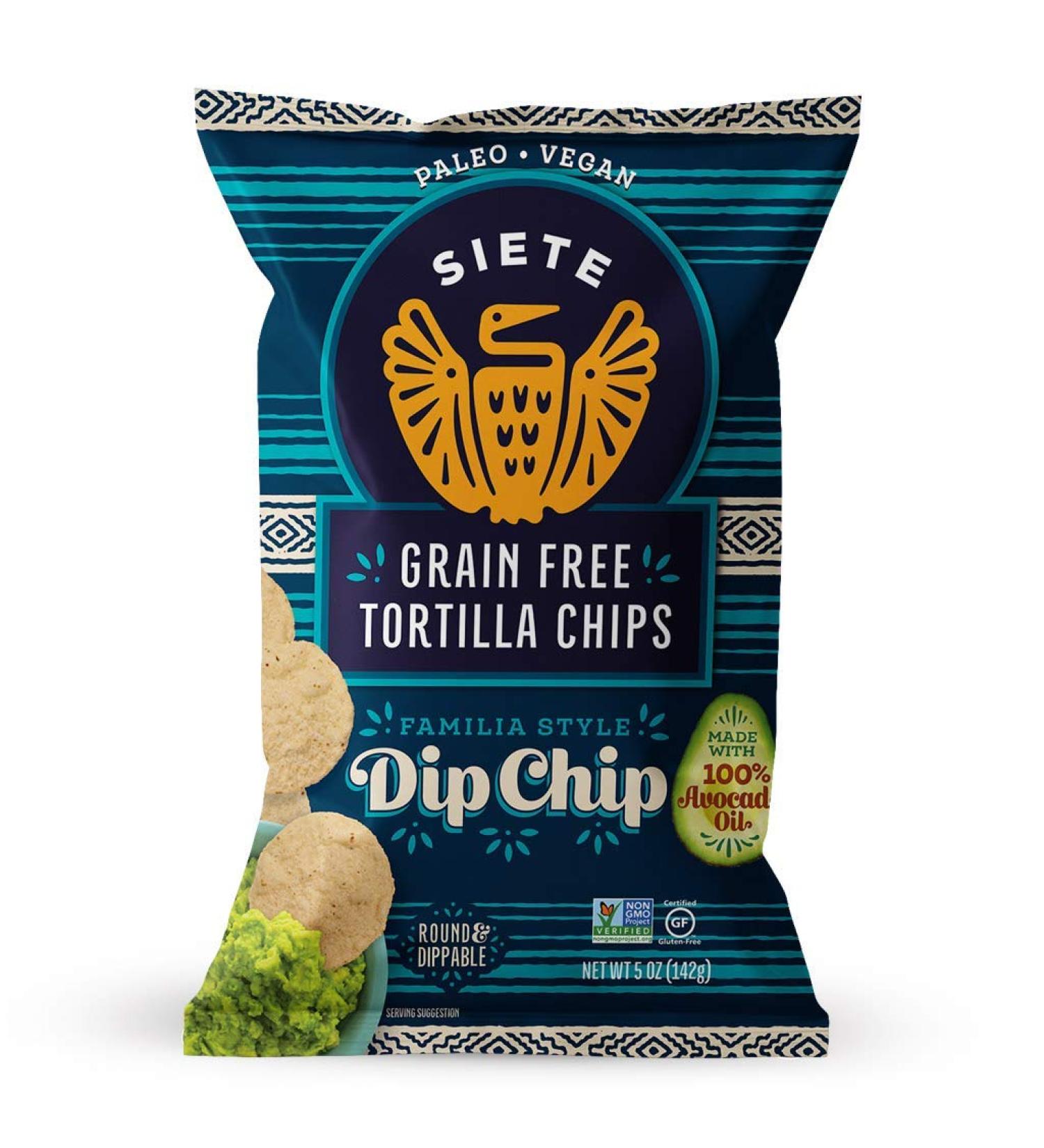 Siete Grain-Free Tortilla Chips 5oz (Pack of 3) - Gluten-Free, Whole30, Paleo, Vegan, Non-GMO - Salted Dip Chips - Buy Online on SooperMarket.com