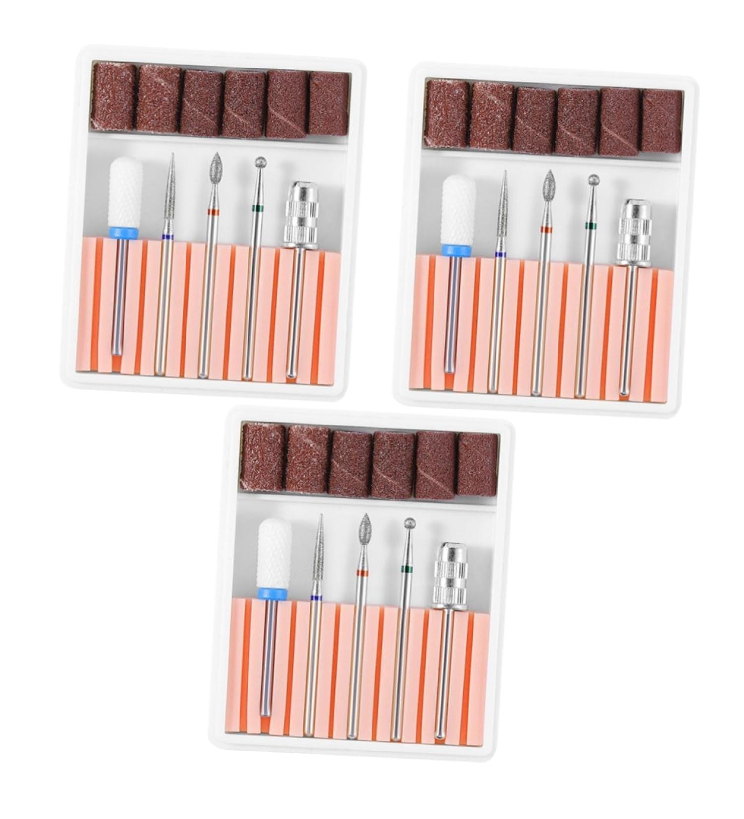 POPETPOP 3 Sets Nail Grinding Head Nail Polish Tools Nail Polish Accessories Nail Bits Nail Drill Heads Nail File Bits Nail Art Equipment Electrical Tools Nail Drill Bits Acrylic Gel 6.5x5.5cmx3pcs Pinkx3pcs - Buy Online on SooperMarket.com