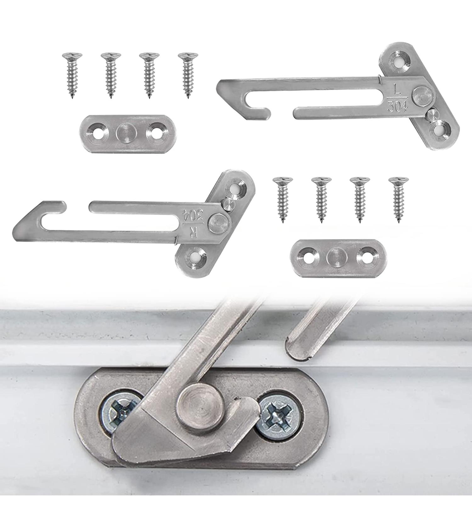 2 Pcs Stainless Steel Window Locks Safety Window Restrictors for Upvc Prevent Your Child or Pet from Falling by The Window Suitable for Home Kindergarten School Hospital Office - Buy Online on SooperMarket.com