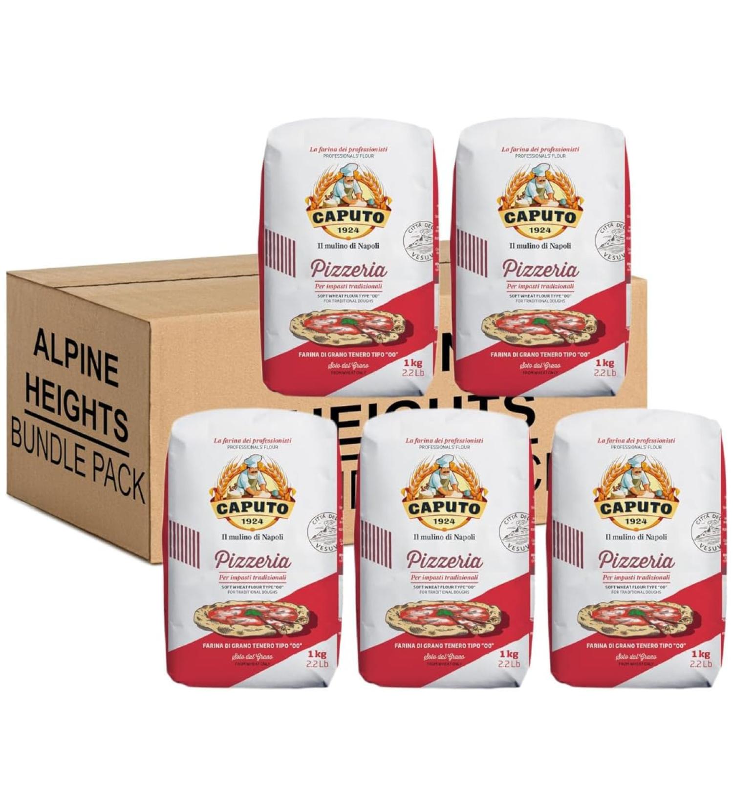Alpine Heights Bundle Pack - Caputo Pizzeria Flour Premium Italian Type '00' Flour 1kg - Pack of 5 - Buy Online on SooperMarket.com