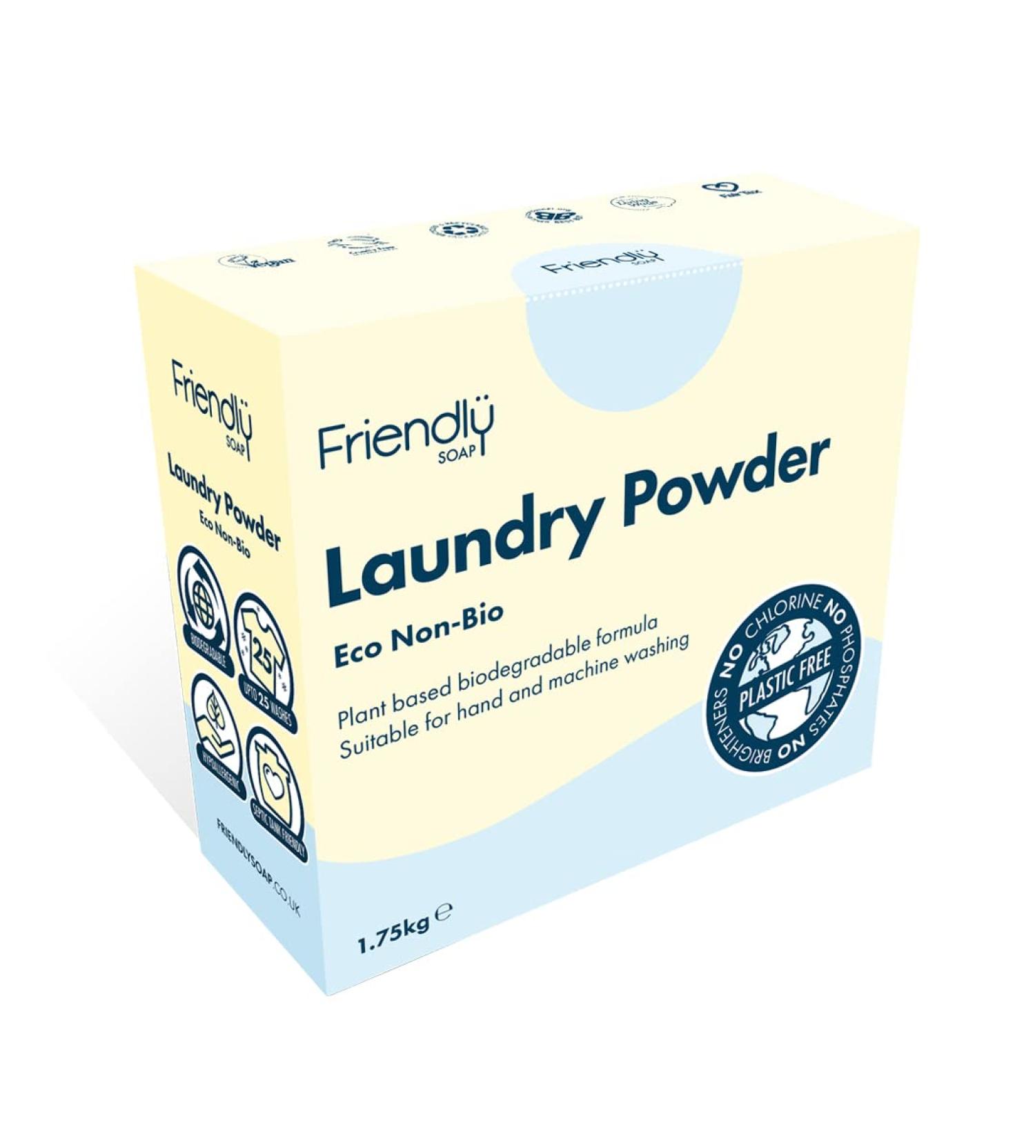 Eco-Laundry Powder - Non Bio Chlorine-free Phosphate-free 1.75kg - Buy Online on SooperMarket.com