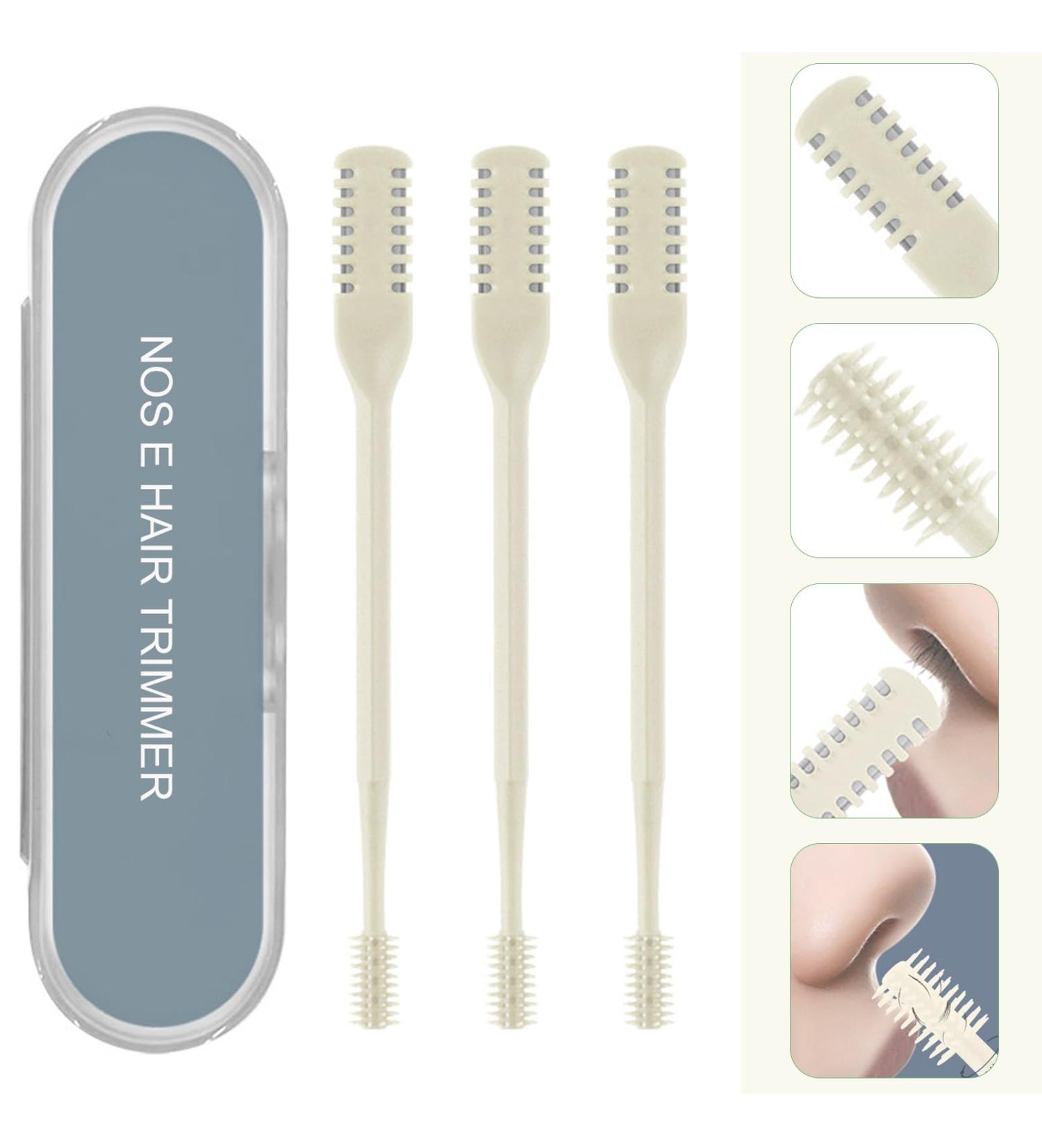 Buy LIEUDAGE Nose Hair Trimmers - Double-Tip Soft Brushes & Stainless Steel Safety Scissors for Men & Women | International Shipping Available - Buy Online on SooperMarket.com