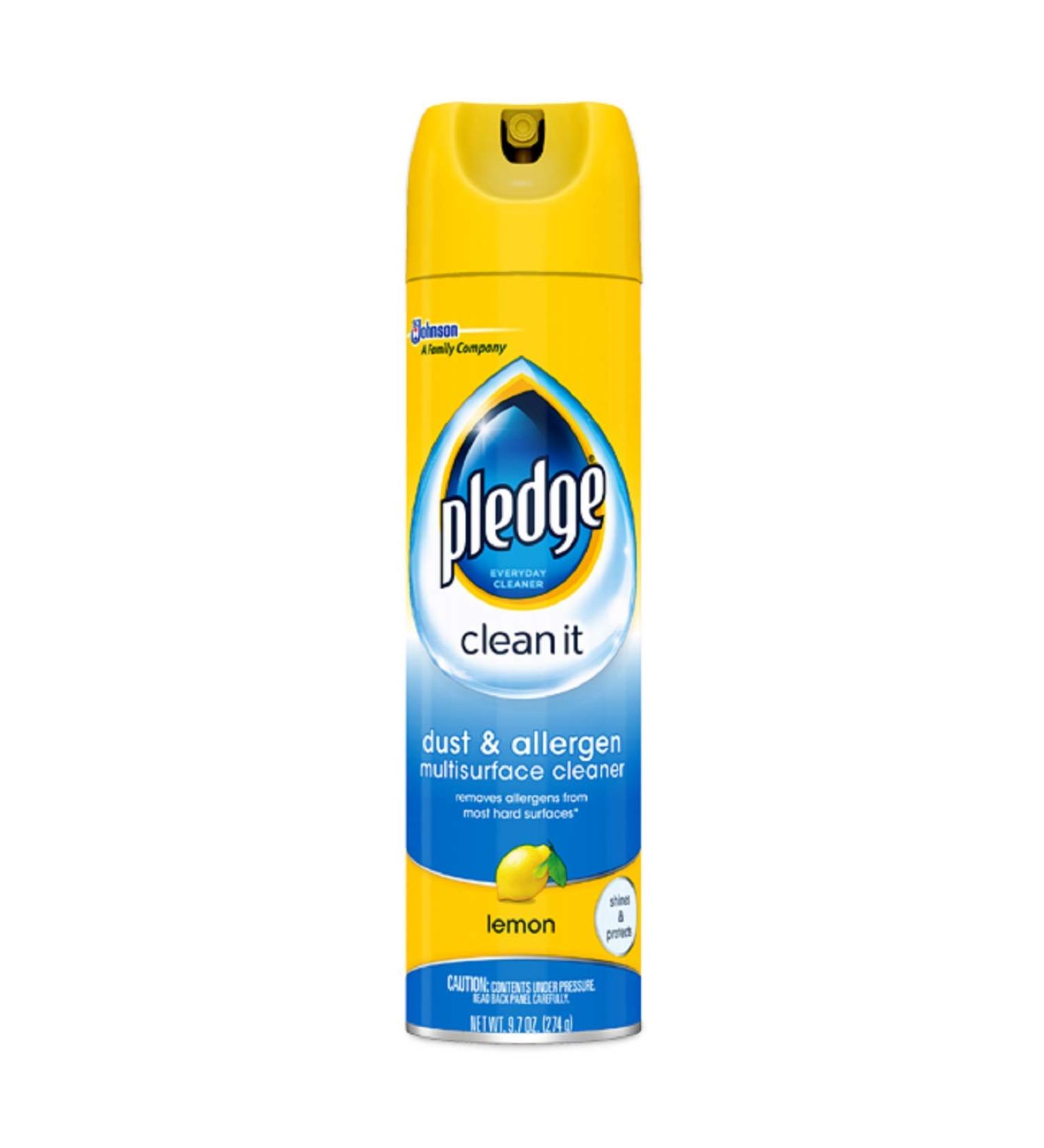 Pledge Dust & Allergen Multisurface Cleaner Lemon Scent 9.7 Ounces