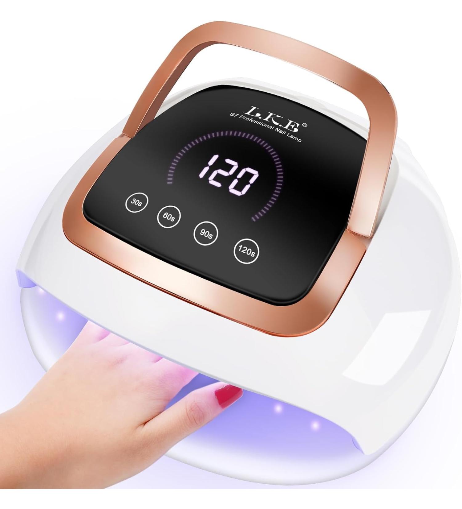 Professional UV LED Nail Lamp - LKE 268W Fast Curing Gel Nail Dryer with 66 Beads 4 Timers & Auto Sensor for Home & Salon Use - Buy Online on SooperMarket.com