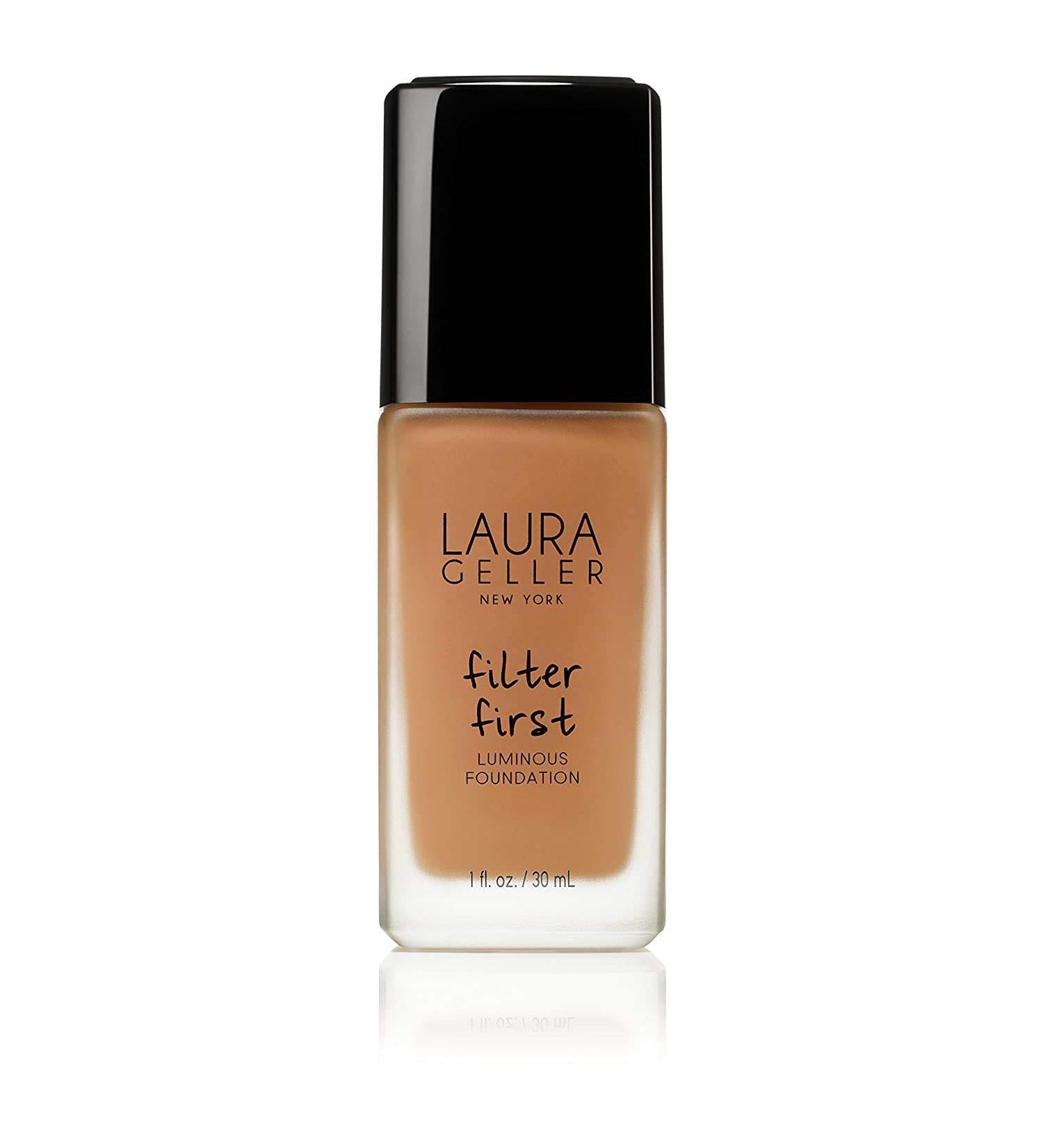 LAURA GELLER Filter First Luminous Liquid Makeup Foundation - Cognac 1 Fl Oz | Medium to Full Coverage Lightweight Formula - Buy Online on SooperMarket.com