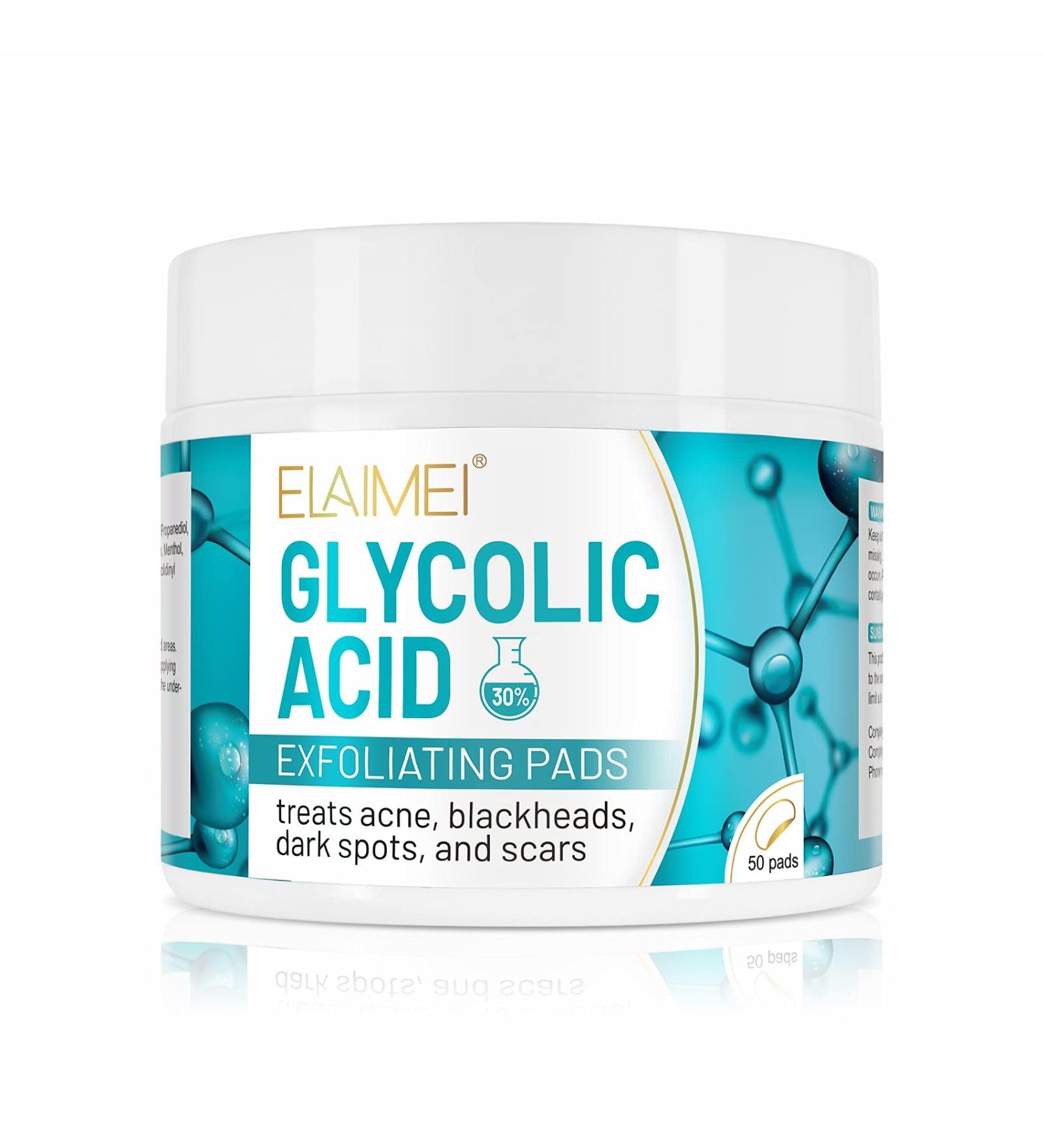 Glycolic Acid Pads 30% - 50 Count for Face | Salicylic Acid Peel Exfoliating Pads for Dark Spots & Acne | Resurfacing Pads - Buy Online on SooperMarket.com