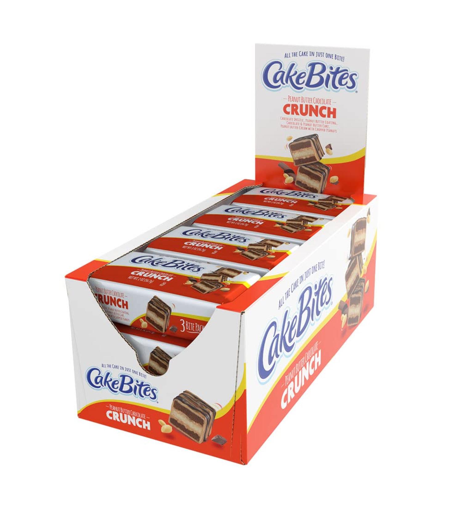 Original Cakebites by Cookies United - Peanut Butter Chocolate Ripple Snack, 12 Pack of 3 Cookies - Buy Online on SooperMarket.com
