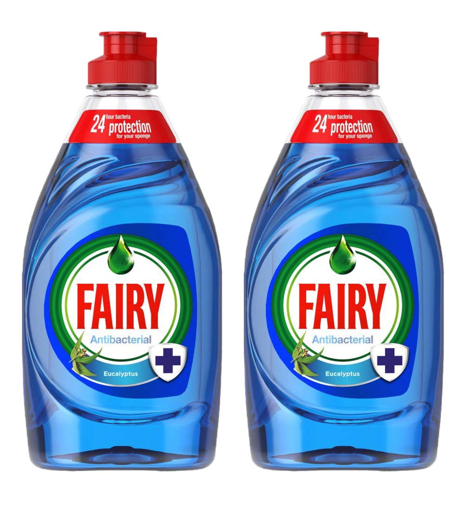 2 x 383ml Eucaliptus Washing Up Liquid Cleaner Dishes Eucalyptus