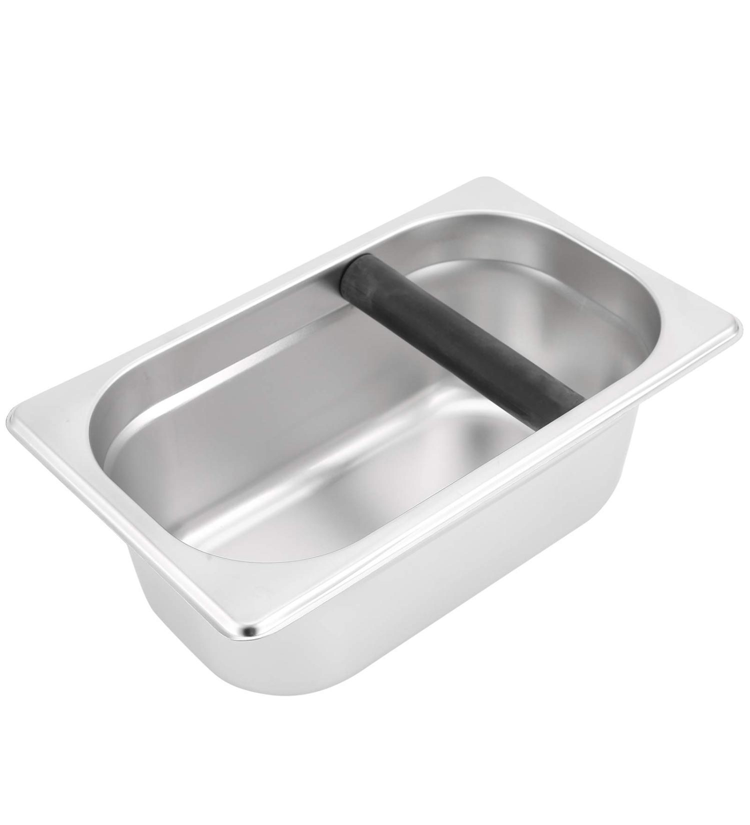 Cikonielf Knock Box Stainless Steel Coffee Slag Grind Bucket Container Coffee Machine Accessory for Home Bar Coffee Shop - Buy Online on SooperMarket.com