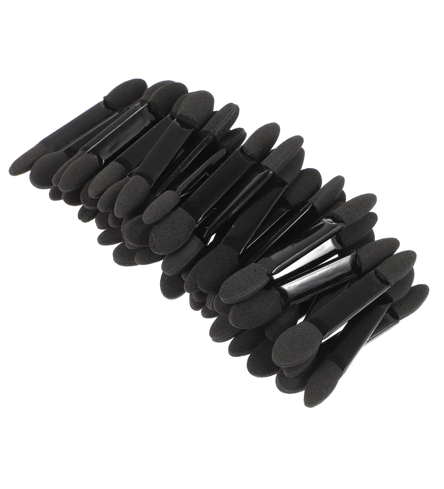 Mikinona Sponge Eyeshadow Brush 50pcs Makeup Sponges Bulk Makeup Eyeshadow Brush Cleaning Brush Lipstick Miss Make up Size 2 Black - Buy Online on SooperMarket.com