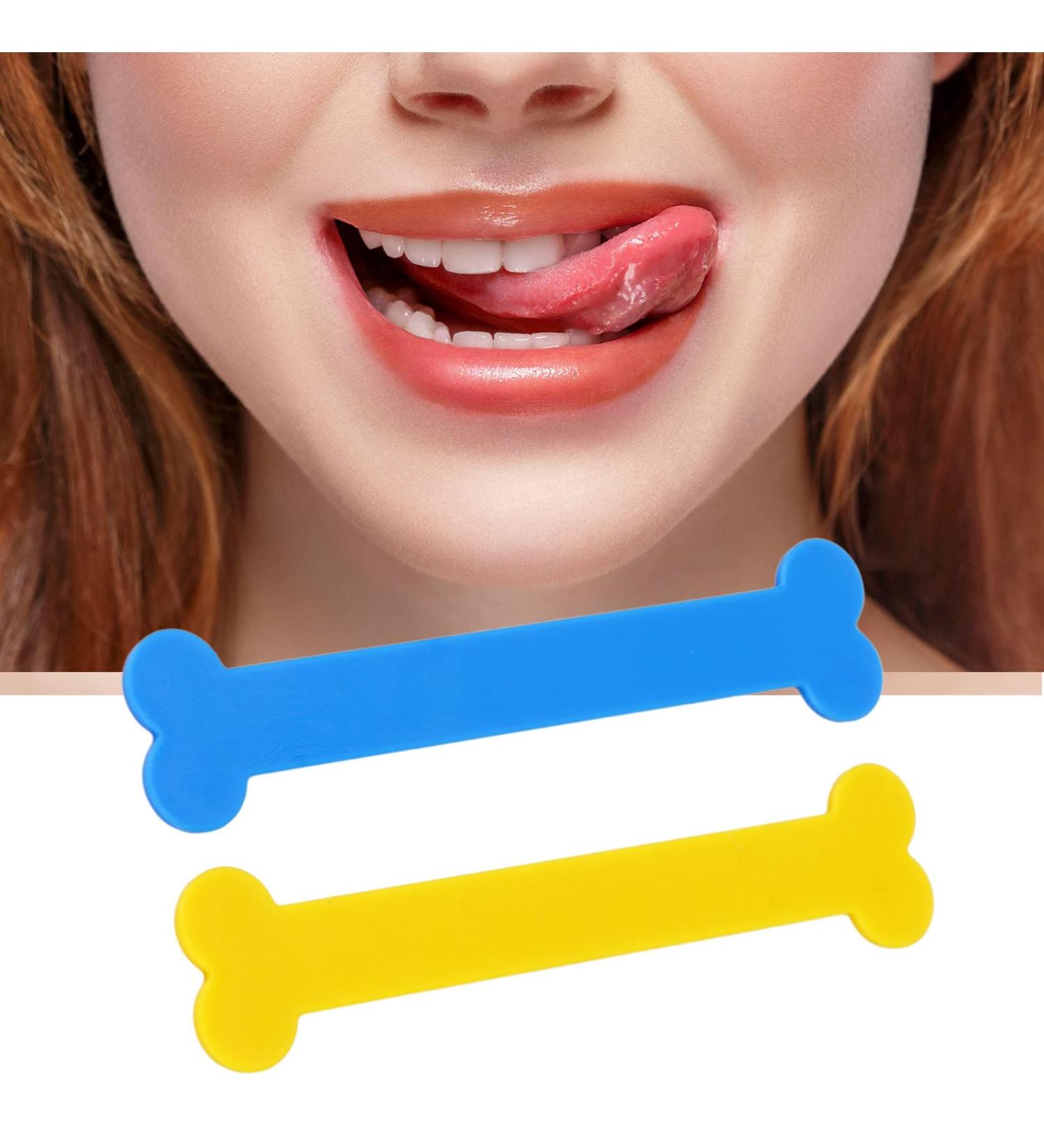 2PC Tongue Muscle Trainer Set - Resin Mouth Muscle Training Device for Speaking & Swallowing Awareness - Buy Online on SooperMarket.com