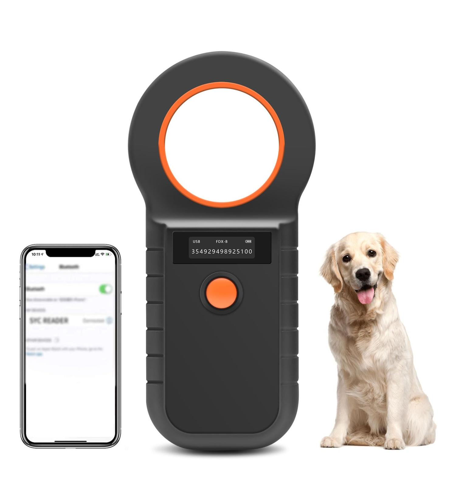 RFID Microchip Reader for Dogs & Cats - Chiplesger 134.2kHz 128 Memory ISO11784/85 Animal Identification - Buy Online on SooperMarket.com