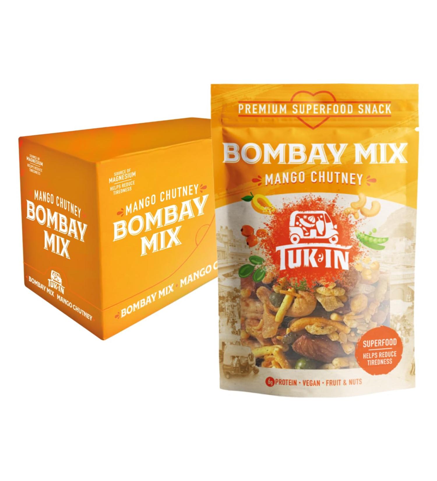 Mango Chutney Superfood Bombay Mix Case of 9 | Vegan Healthy Snack | Source of Magnesium - Buy Online on SooperMarket.com