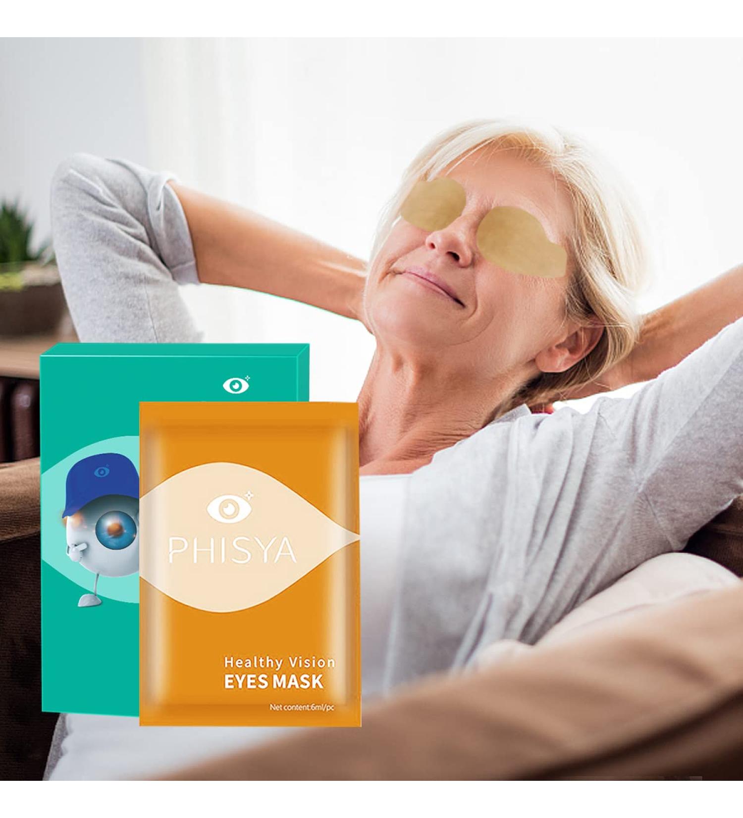 PHISYA 12 Pairs Natural Herbal Eye Patches for Relief of Eye Fatigue in Elderly - Buy Online on SooperMarket.com