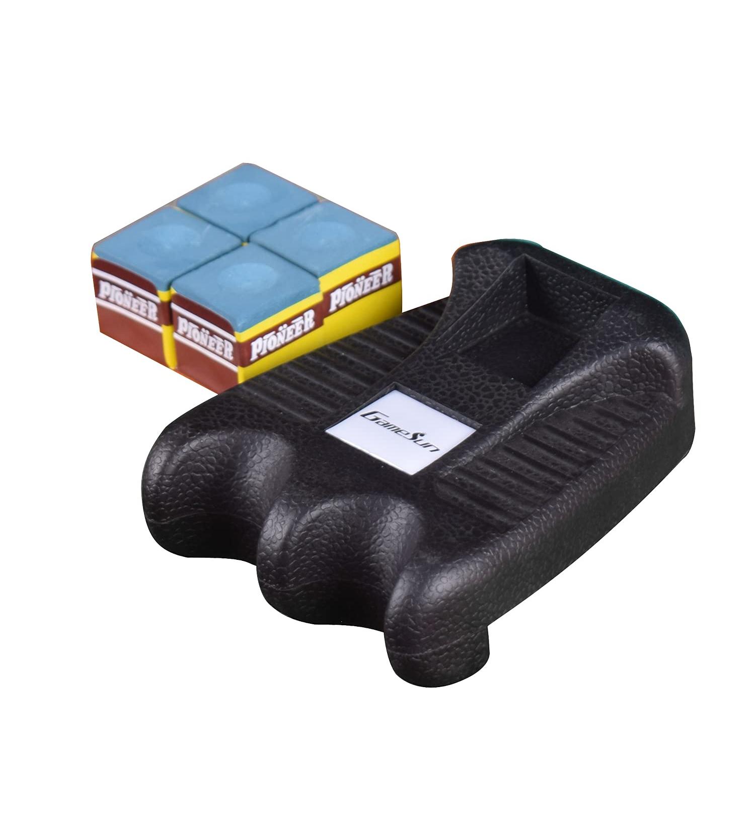 GAMESUN Weighted Pool Cue Holder with 4 Holes and 4 Chalks - Modern Cue Sticks Organizer - Buy Online on SooperMarket.com