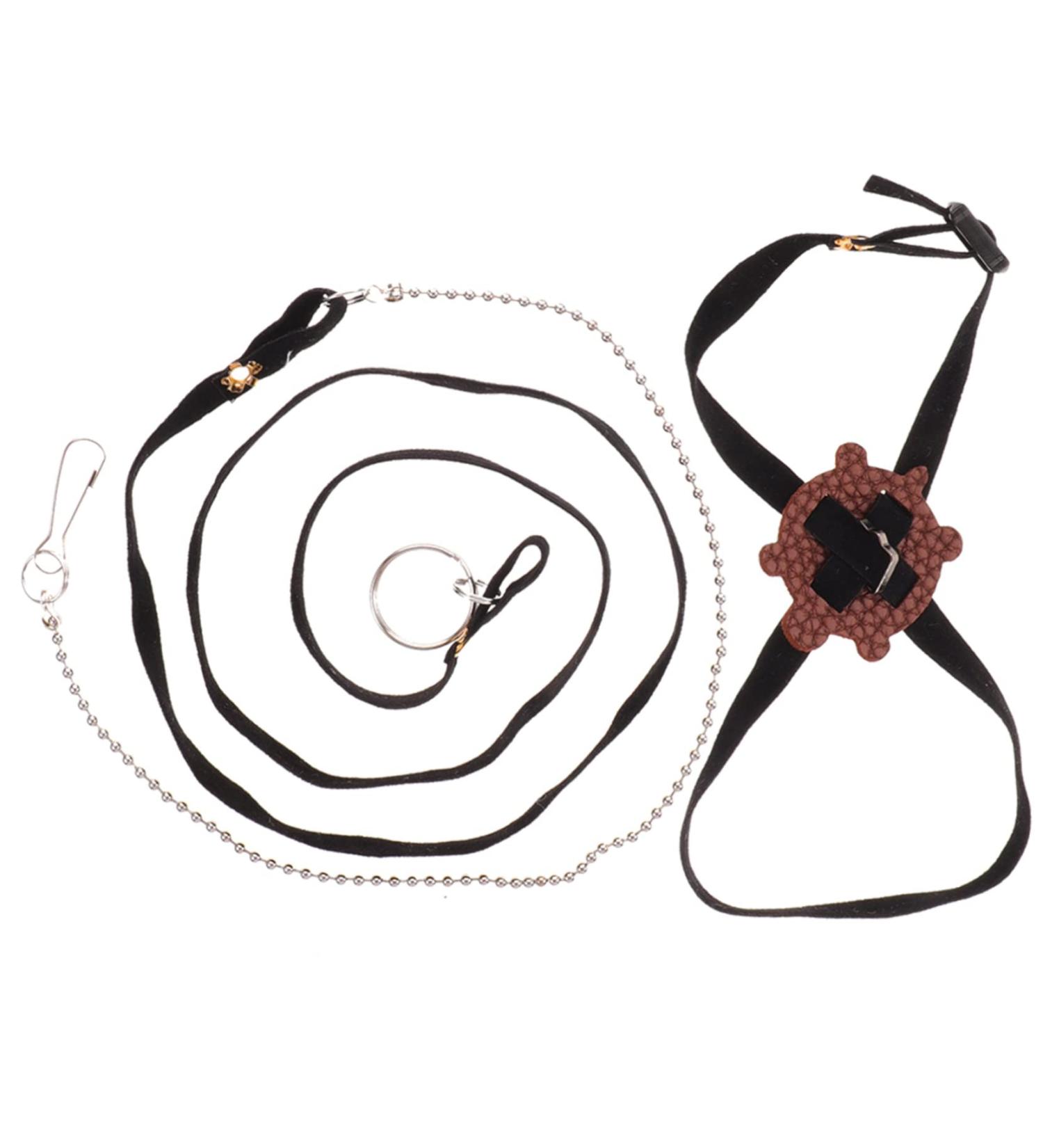 FOMIYES Turtle Leash Turtle Toys for Aquatic Turtles Turtle Harness Strap Small Pets Training Animals Harness Strap Live Turtle Tortoise Chest Collar Rope Leather Accessories Outdoor 120X0.8X0.2cm Black - Buy Online on SooperMarket.com