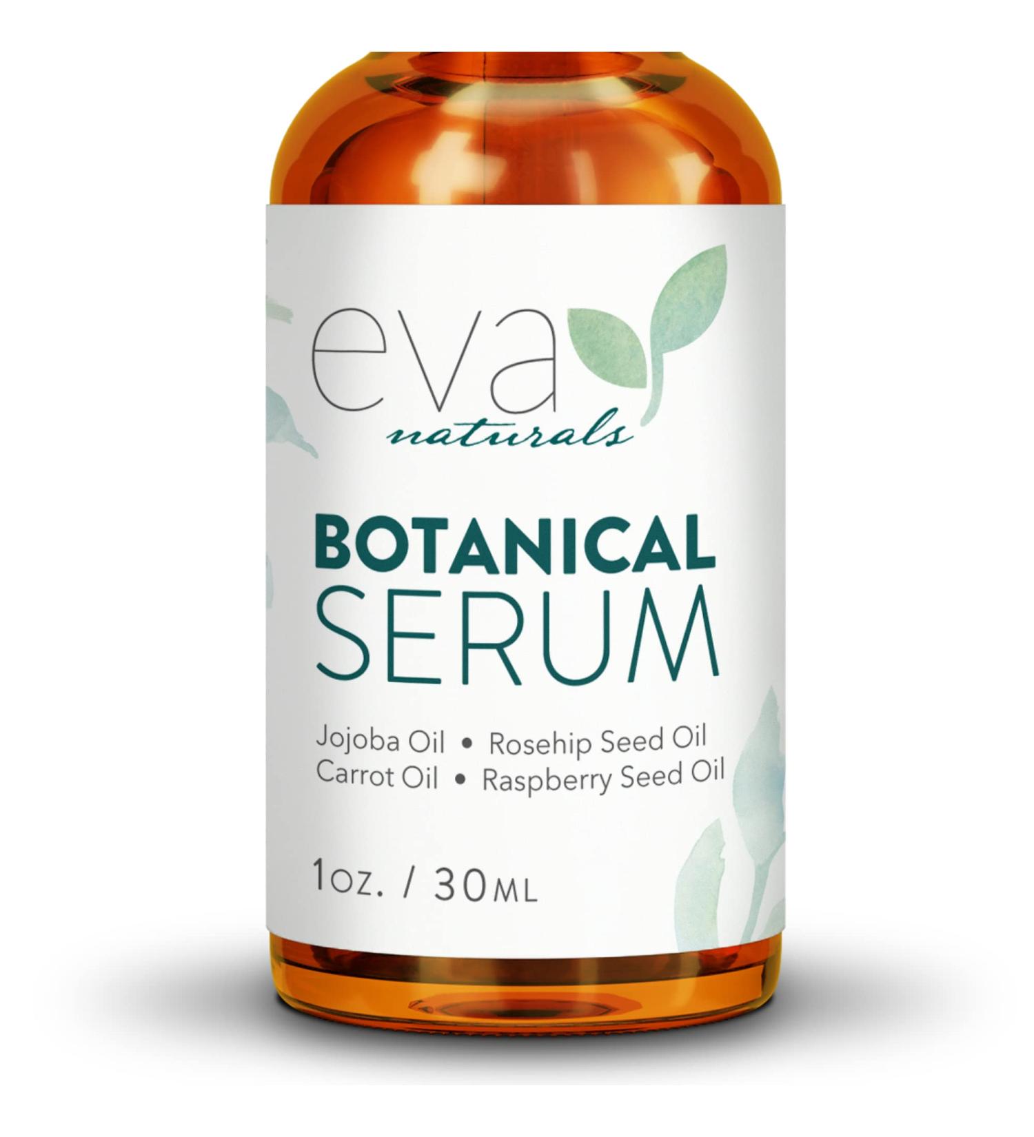 Eva Naturals Botanical Anti-Aging Face Oil Serum with Jojoba, Rosehip Seed & Vitamin E - Hydrating Facial Serum for Dry Skin - 1 oz - Buy Online on SooperMarket.com