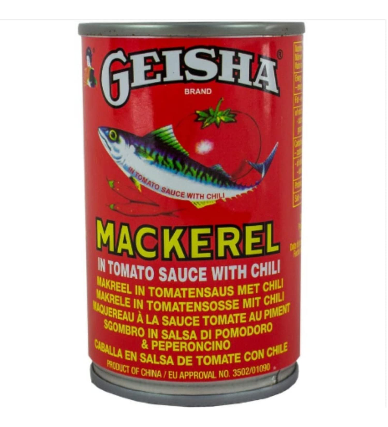 Geisha Mackerel in Tomato Sauce with Chilli 50 x 155g