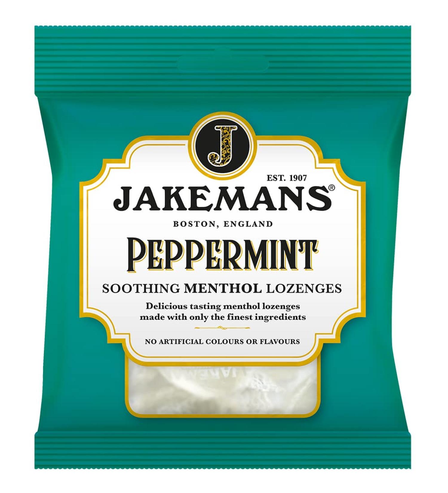 Jakemans Peppermint 73g - Pack of 12 - Soothing Menthol Sweets - Suitable For Vegetarians - Buy Online on SooperMarket.com