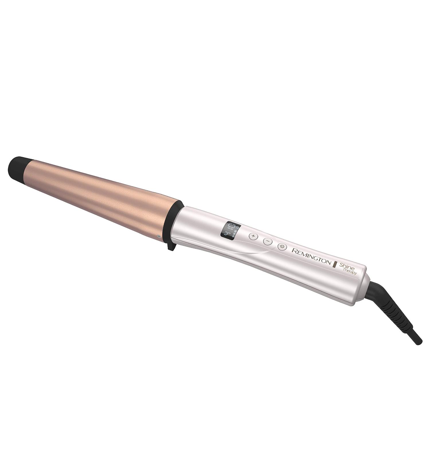 Remington Shine Therapy Tapered Curling Wand - Argan Oil & Keratin Infused | White - Buy Online on SooperMarket.com