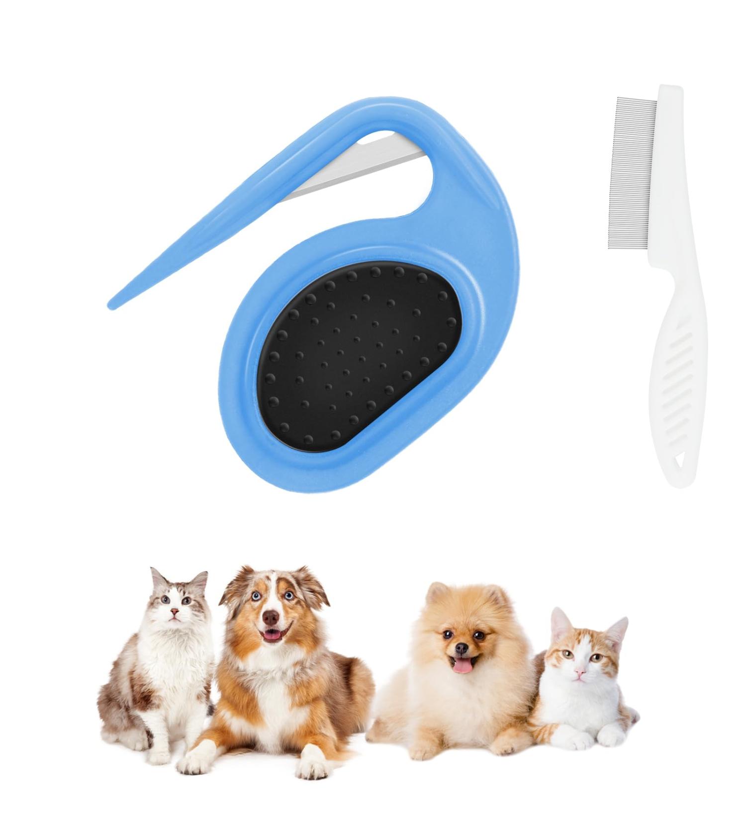 Adiwo Pet Knotting Comb - Steel Blade Knot Removal Tool for Cats | De-Filtered Hair Detangler & Undercoat Brush | 1 Piece - Buy Online on SooperMarket.com