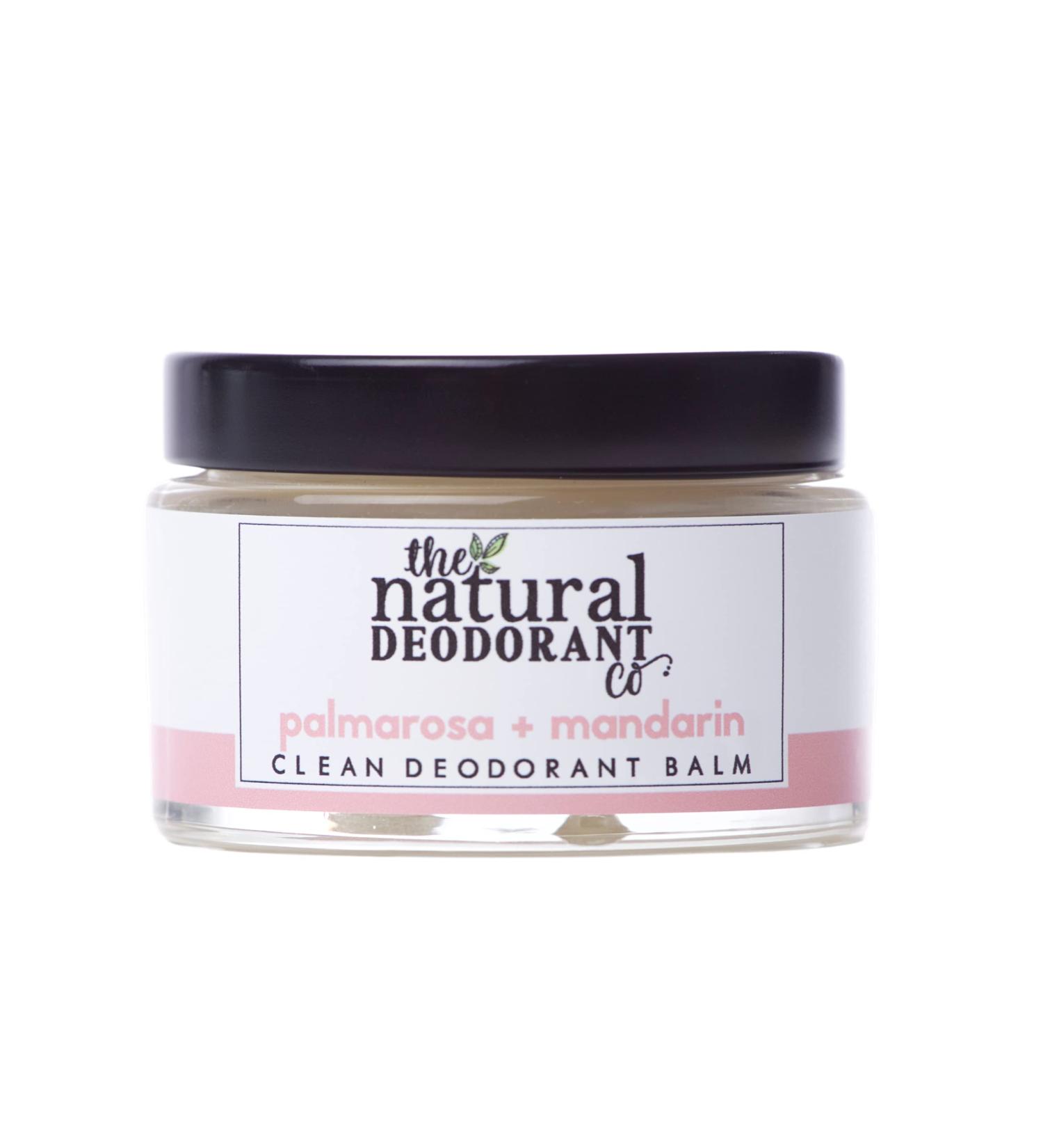 The Natural Deodorant Co Clean Deodorant Balm Palmarosa & Mandarin 55g Aluminium Free Plastic Free All Day Protection - Buy Online on SooperMarket.com