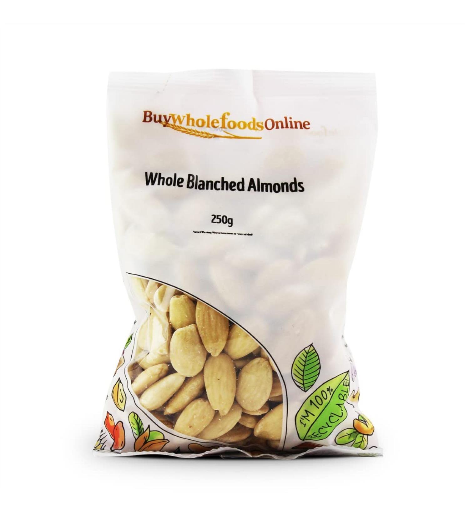 Whole Blanched Almonds 250g (BWFO)