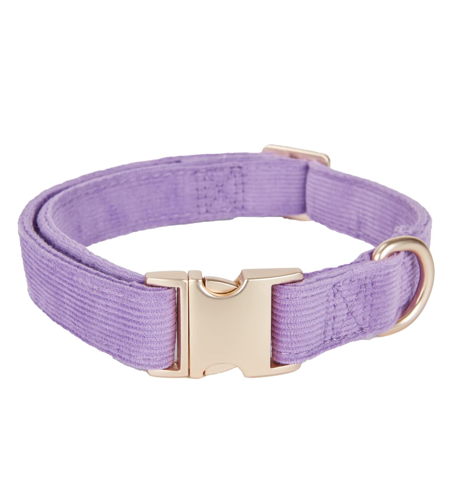 YUDOTE Ultra-Soft Dog Collar for Small Dogs | Natural Cotton Cord Sensitive Skin Friendly | Lilac S (1 Pack) - Buy Online on SooperMarket.com