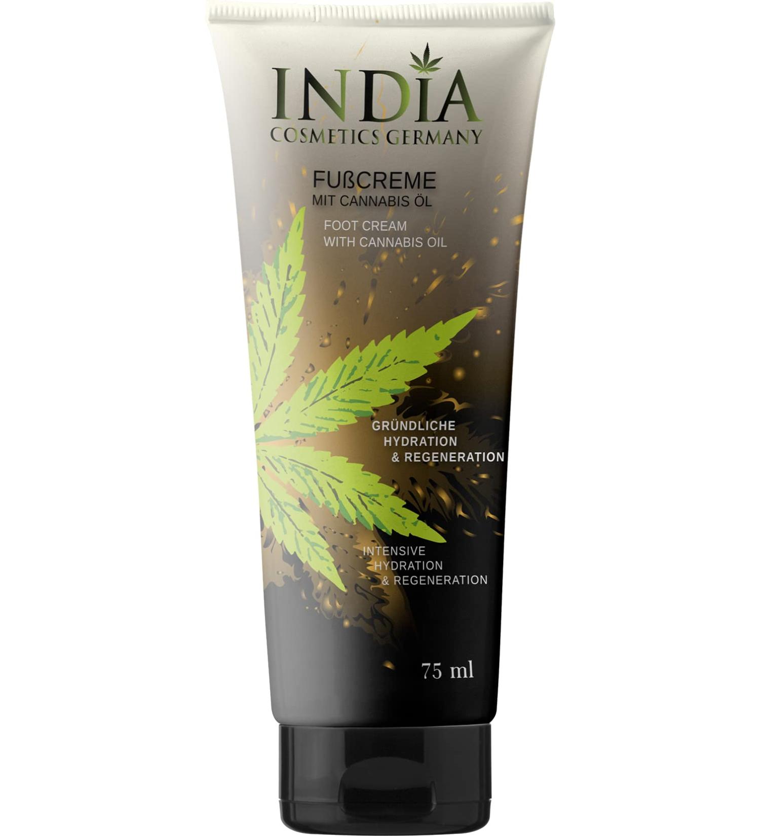 Regenerating Foot Cream with Hemp Seed Oil - Premium 75ml for Dry & Cracked Feet | India Cosmetics Germany - Buy Online on SooperMarket.com