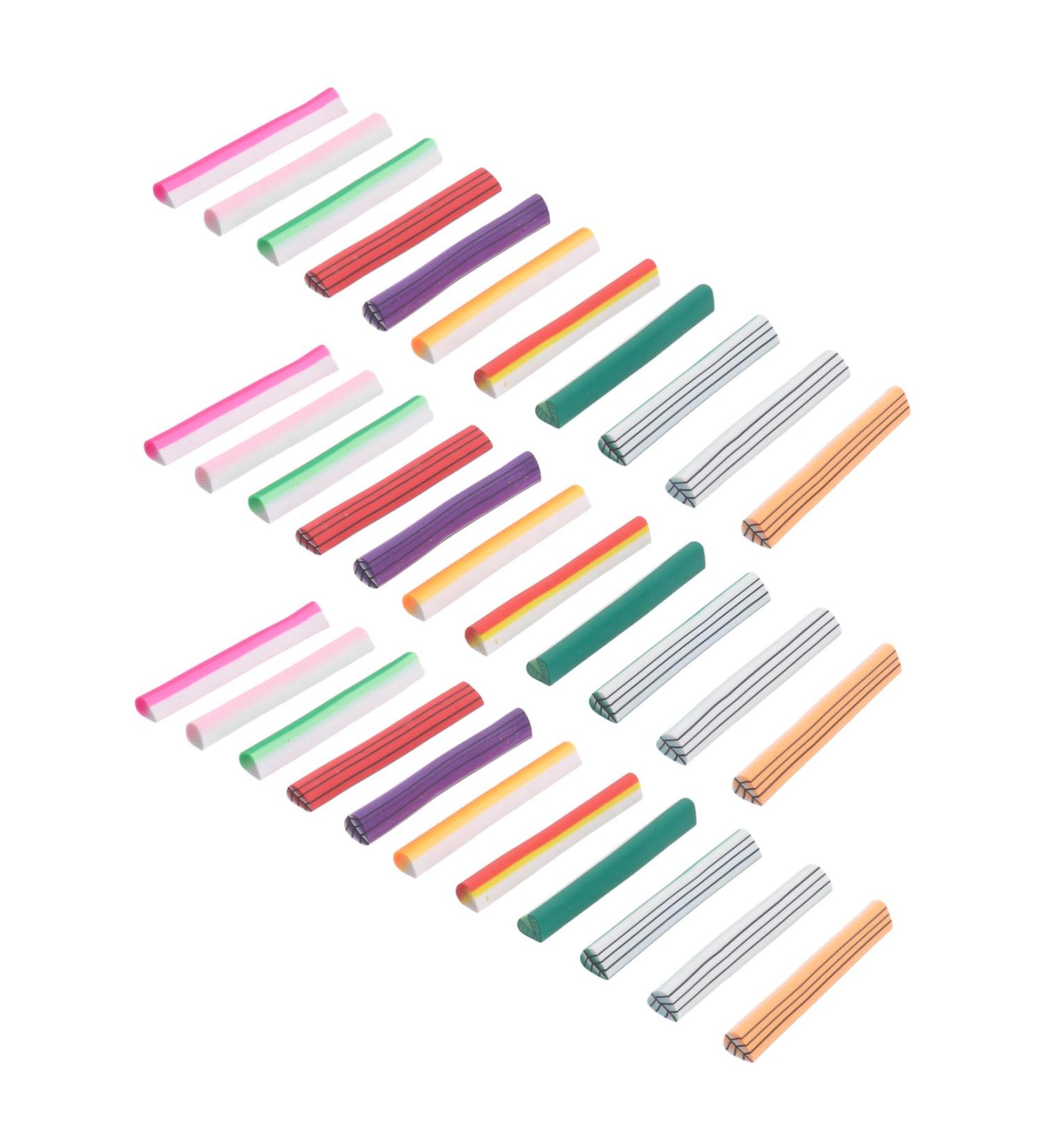 FRCOLOR 50pcs Nail Art Manicure Canes Sticks 3d Nail Art Canes Stick Rods 3d Nail Stickers Claycanes Nail Jewelry Diy Nail Art Nail Art Stickers Diy Nail Ornaments Cell Phone Accessories medium As Shown - Buy Online on SooperMarket.com