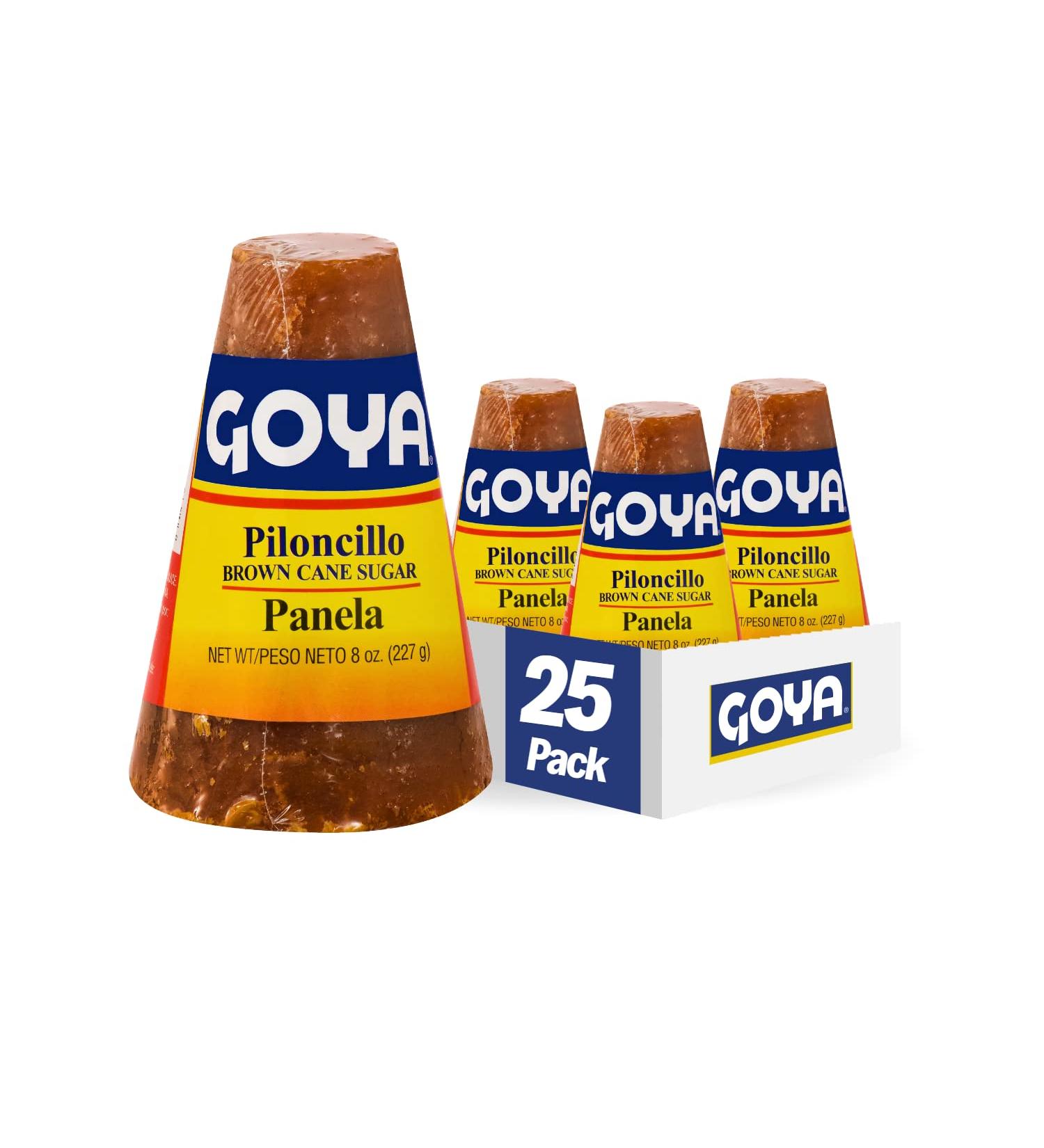 Goya Foods Panela Brown Sugar Cane 8 Ounce (Pack of 25) - Authentic Latin Sweetener for Cooking and Baking - Buy Online on SooperMarket.com