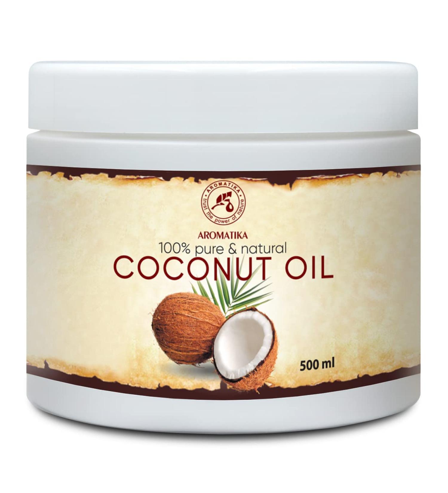 Coconut Oil 500ml - Pure Cold-Pressed Cocos Nucifera from Indonesia | Natural Body Butter & Hair Care - Buy Online on SooperMarket.com