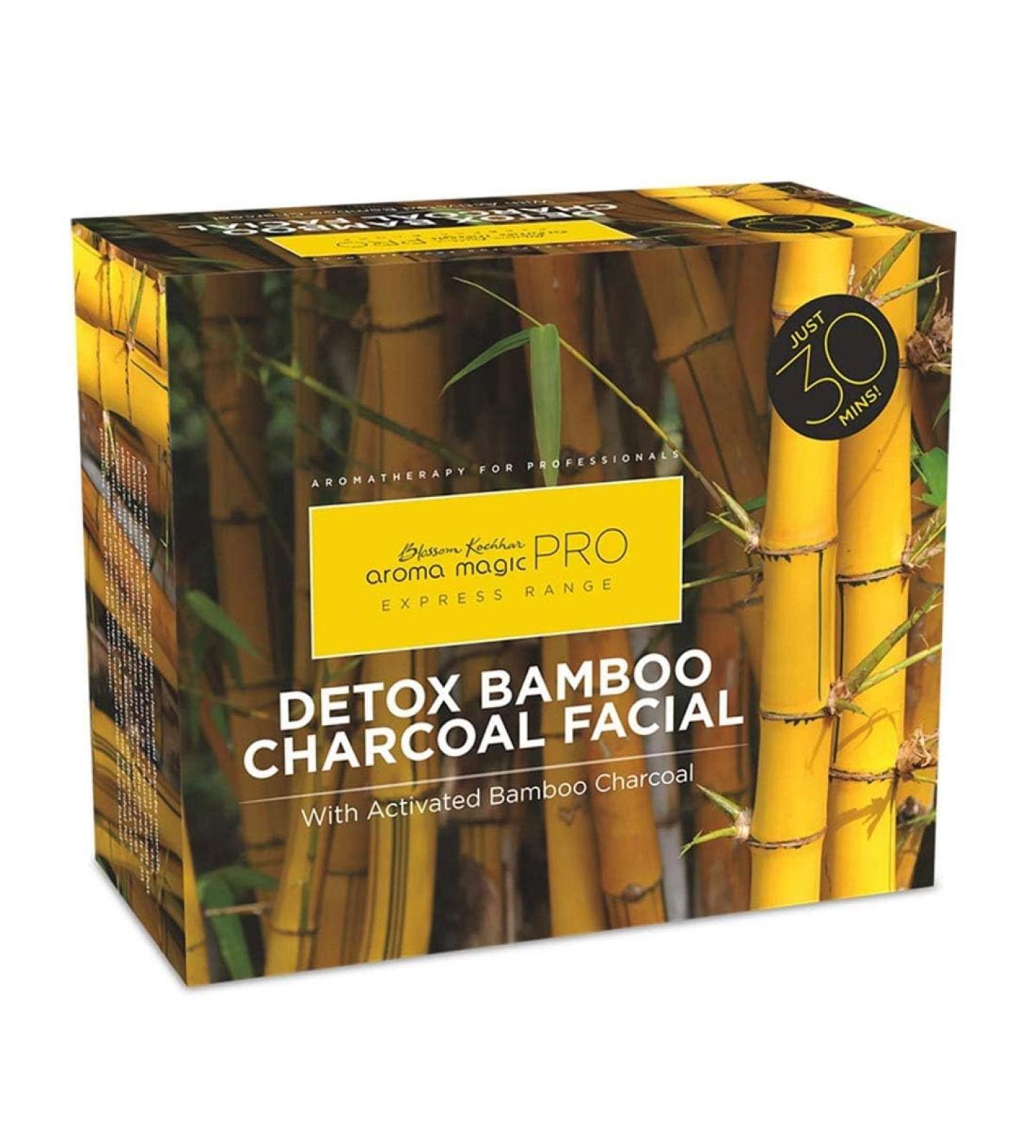 Aroma Magic Bamboo Charcoal Facial Kit | Multi-Use 3 Steps Skincare Set | Cleanser Peel Off Mask & Concentrate | Oil Control & Pore Tightening - Buy Online on SooperMarket.com