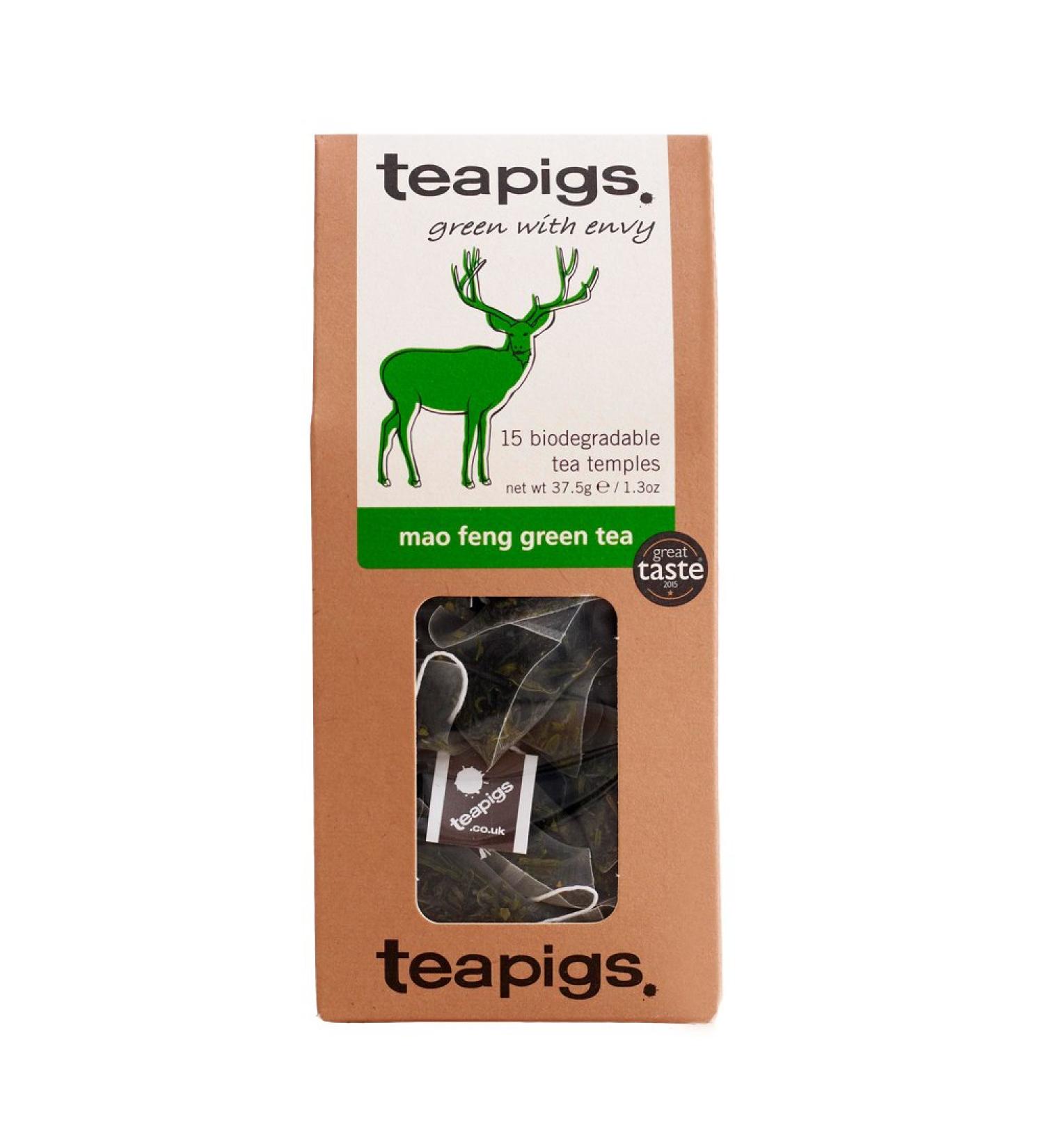 Teapigs Mao Feng Green Tea Bags - Whole Leaf Tea - 15 Tea Bags - Buy Online on SooperMarket.com