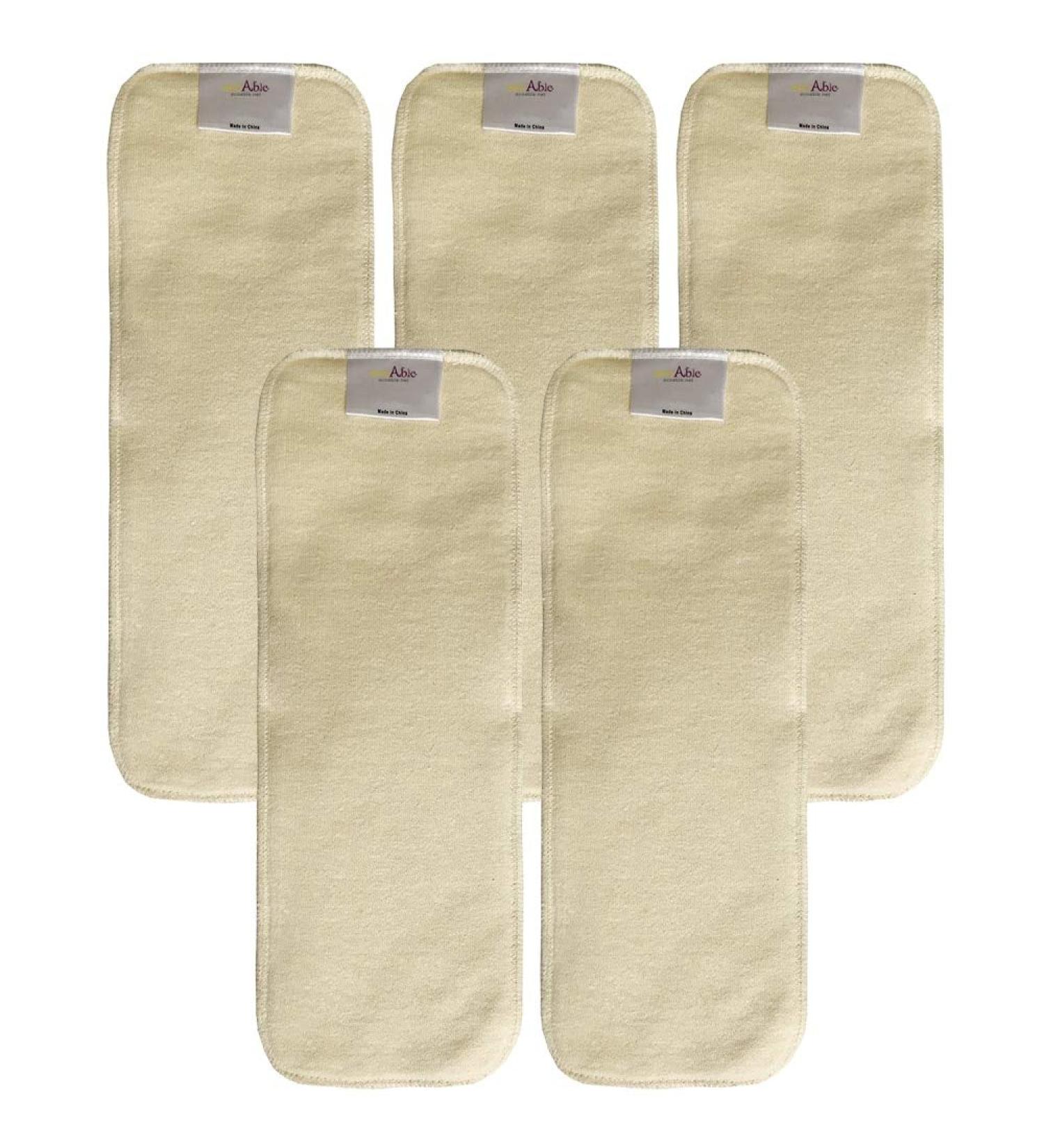 Hemp Diaper Inserts for Overnight Cloth Diapers - Pack of 5 Booster Pads - Buy Online on SooperMarket.com