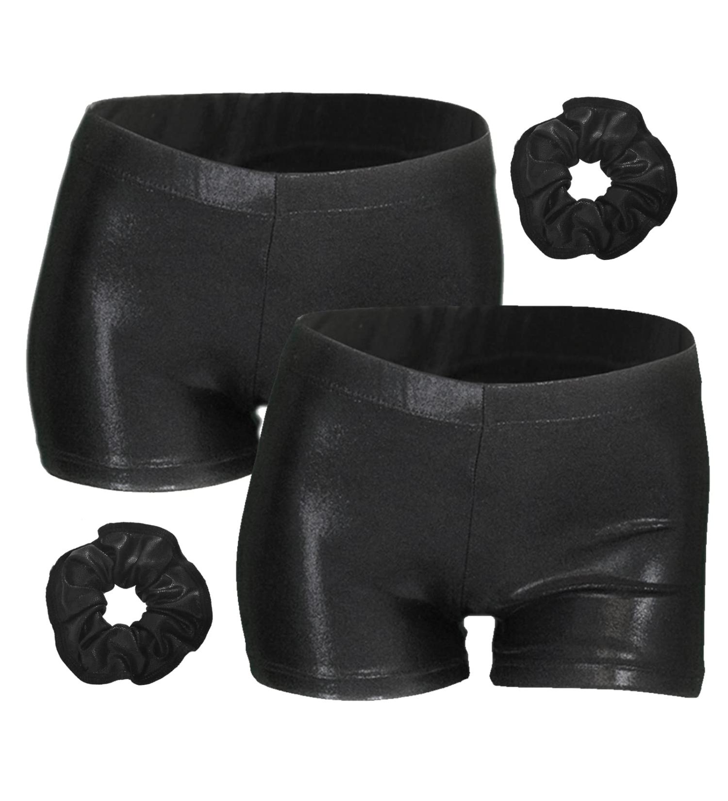 Aosva Little Big Girls' Sparkle Gymnastics Shorts 2-14Years - 2pcs Sparkleblack - Buy Online on SooperMarket.com