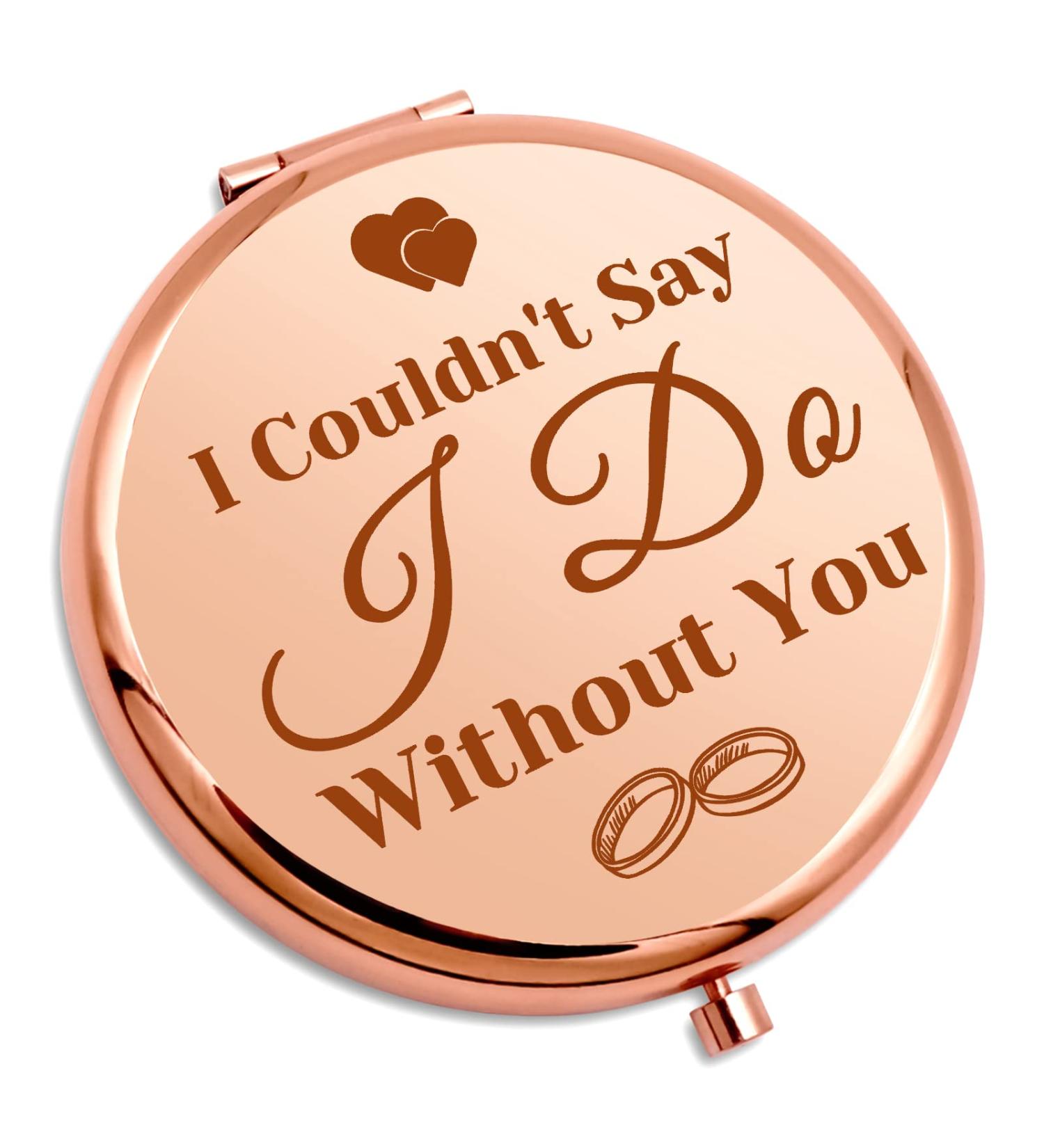 Bridesmaid Thank You Gift - Travel Compact Mirror | Wedding & Bridesmaid Appreciation Gift - Buy Online on SooperMarket.com