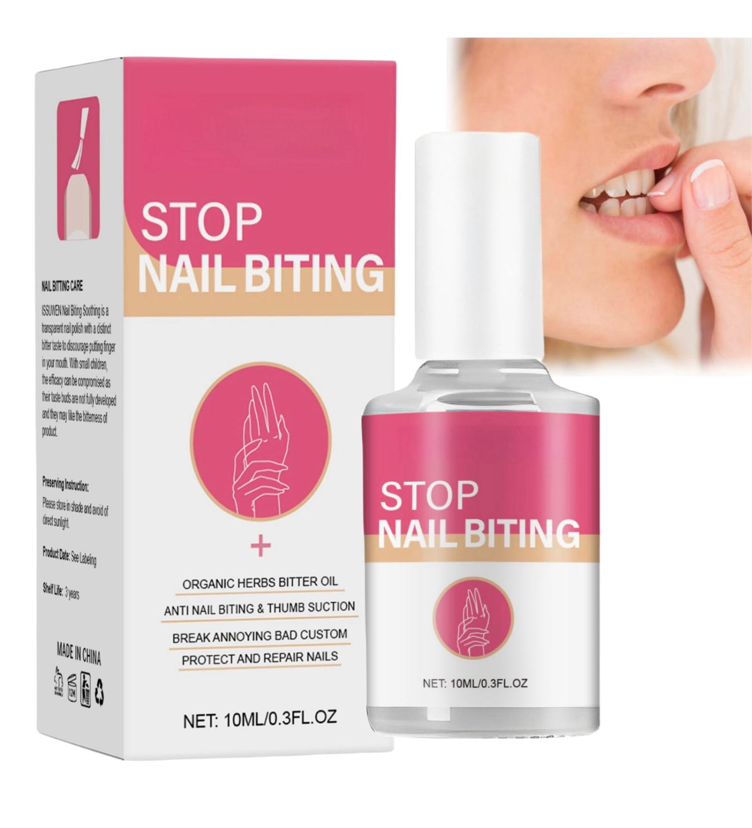 Anti Nail Biting Nail Polish Stop and Grow Nail Biting Stop Nail Biting Stop Biting Nails Nail Biting Prevention Nail Biter Stopper Nail Biting Treatment Clear Nail Varnish Safe Natural Plant Extract - Buy Online on SooperMarket.com