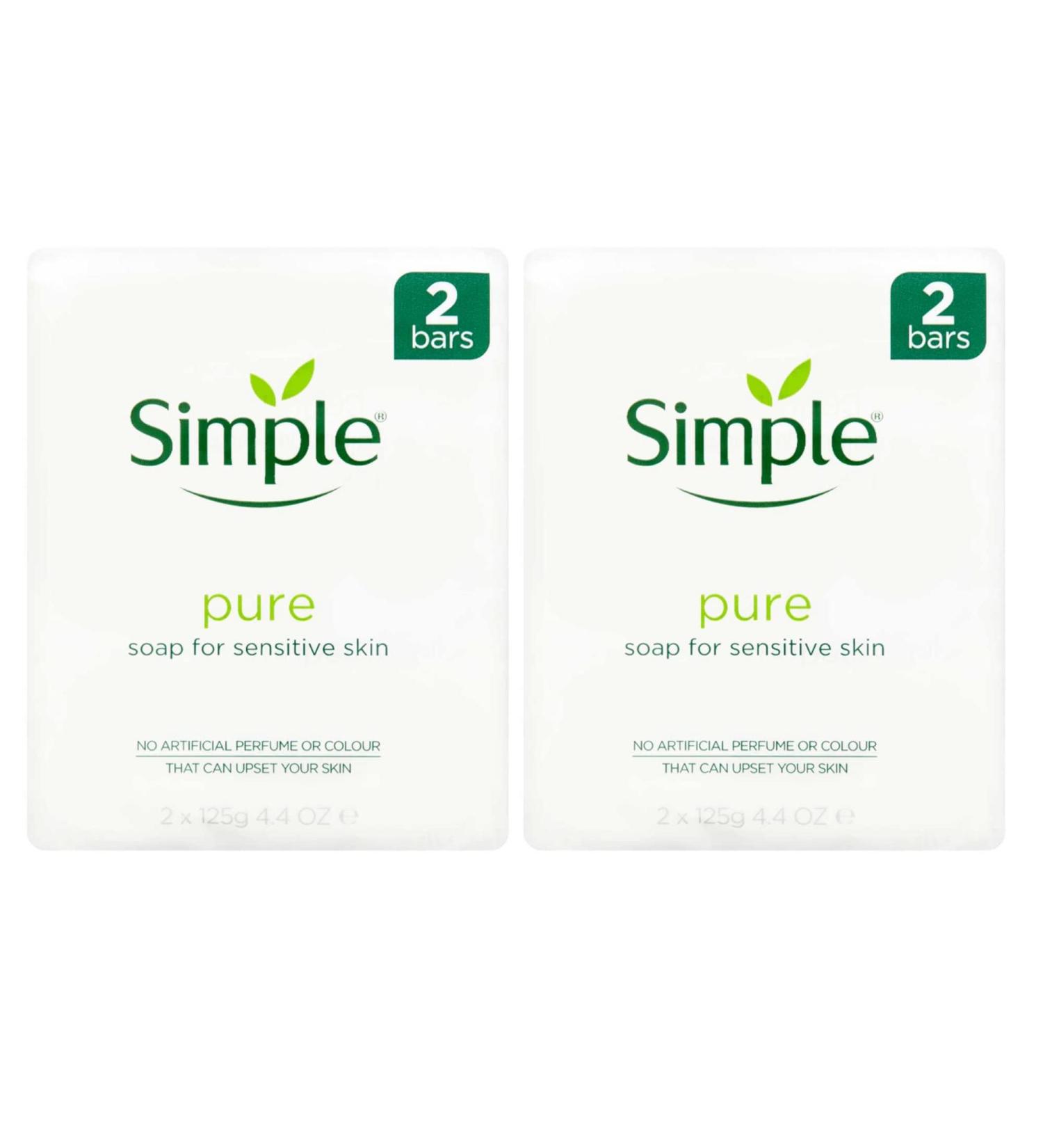 Simple Soap Bar 125g Twin Pack - Set of 4 Packs for Gentle Cleansing - Buy Online on SooperMarket.com