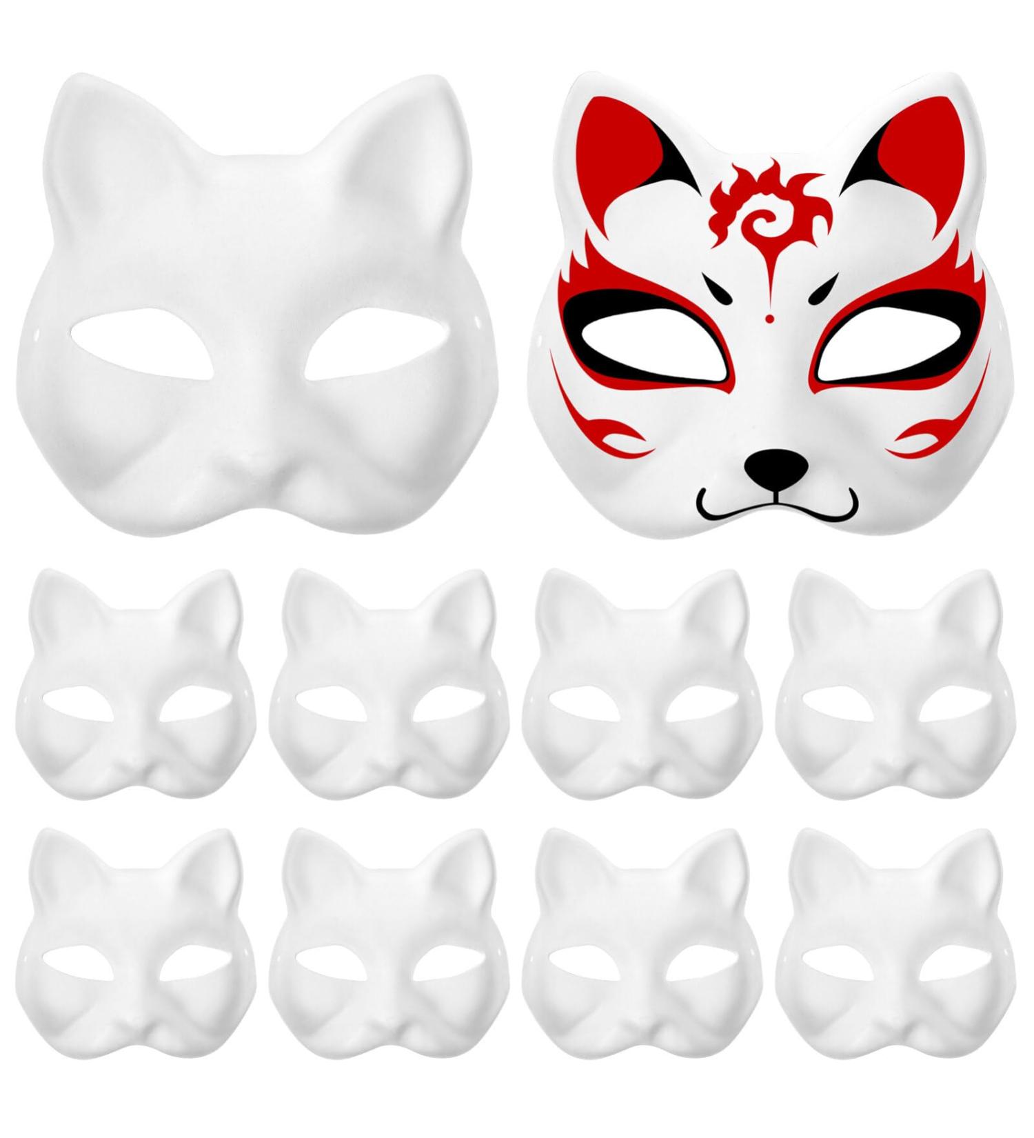 Buy Holidyoyo Unmalte Cat Masks - 30 Blank Half Masks for DIY Halloween & Parties | Customizable Paintable Masquerade Masks - Buy Online on SooperMarket.com